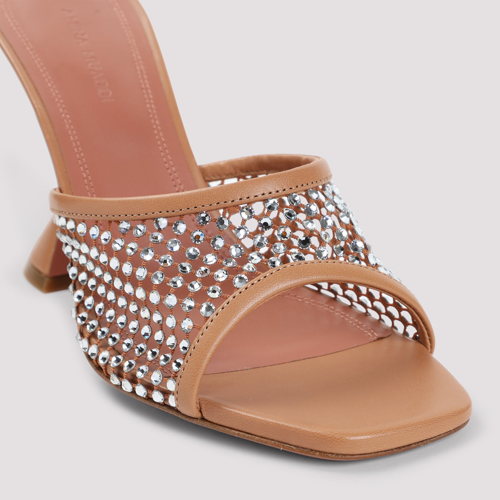 AMINA MUADDI Lupita Crystal Net 95 Sandals