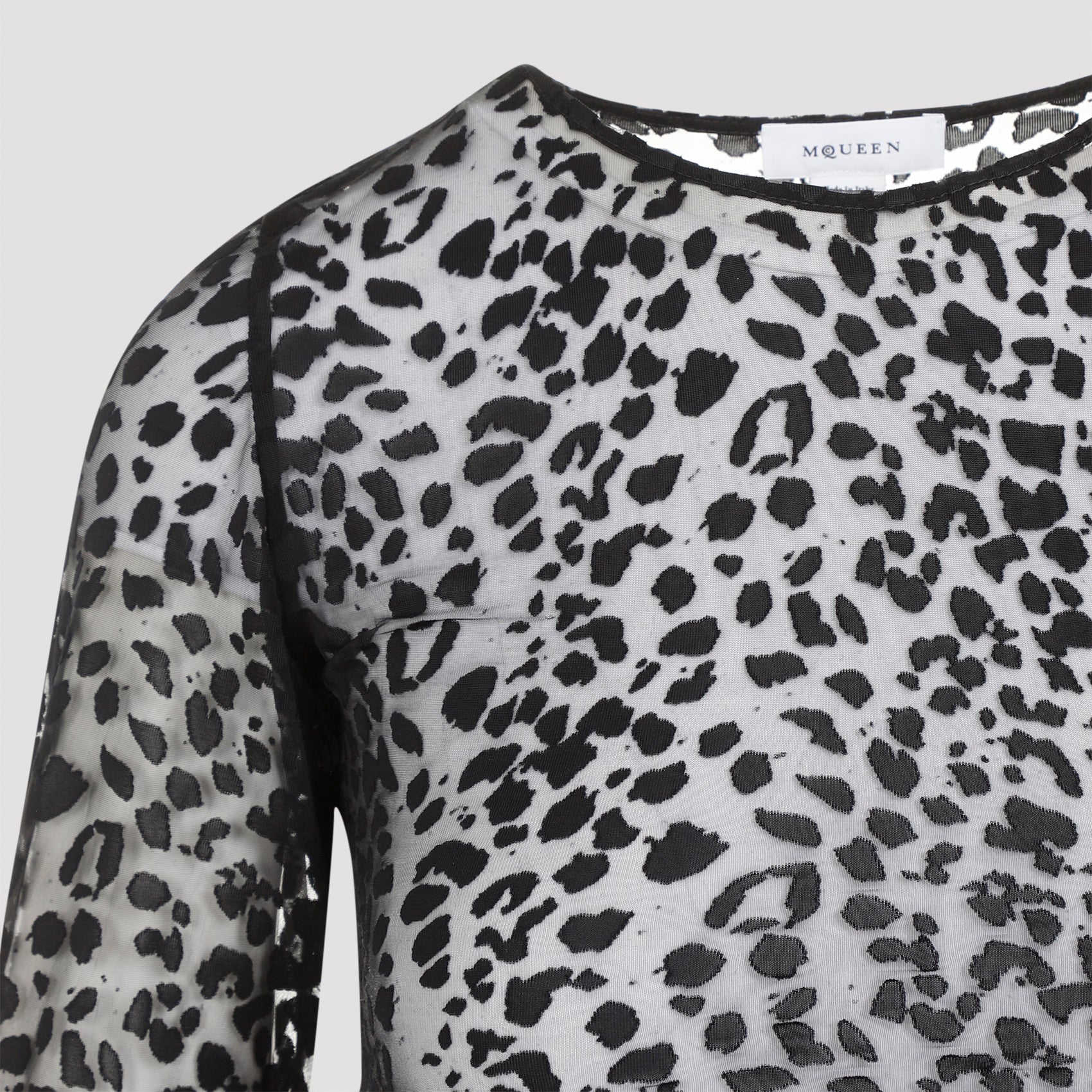 ALEXANDER MCQUEEN Leopard Devoré Mini Top