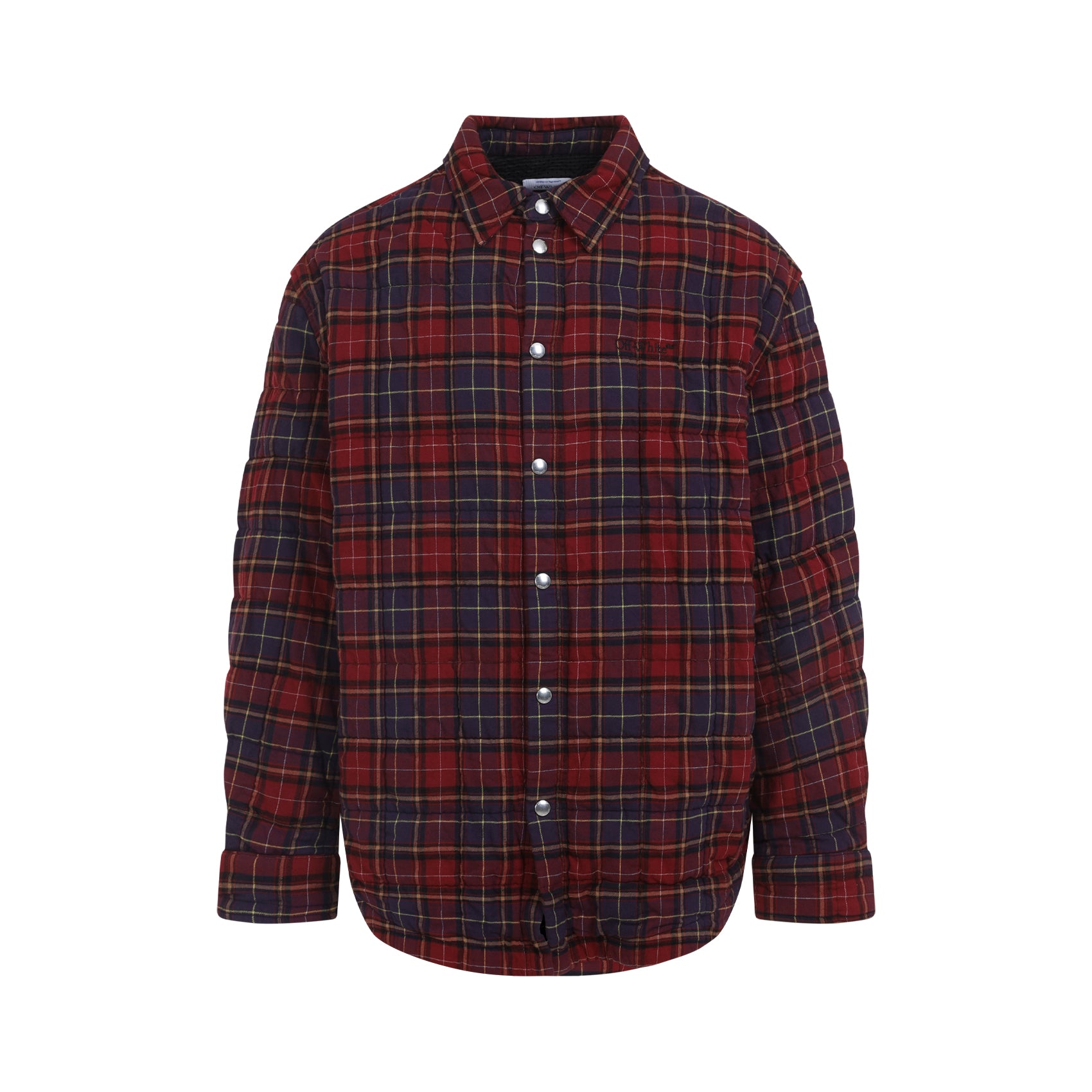 OFF WHITE Men's Padded Plaid Flannel Jacket