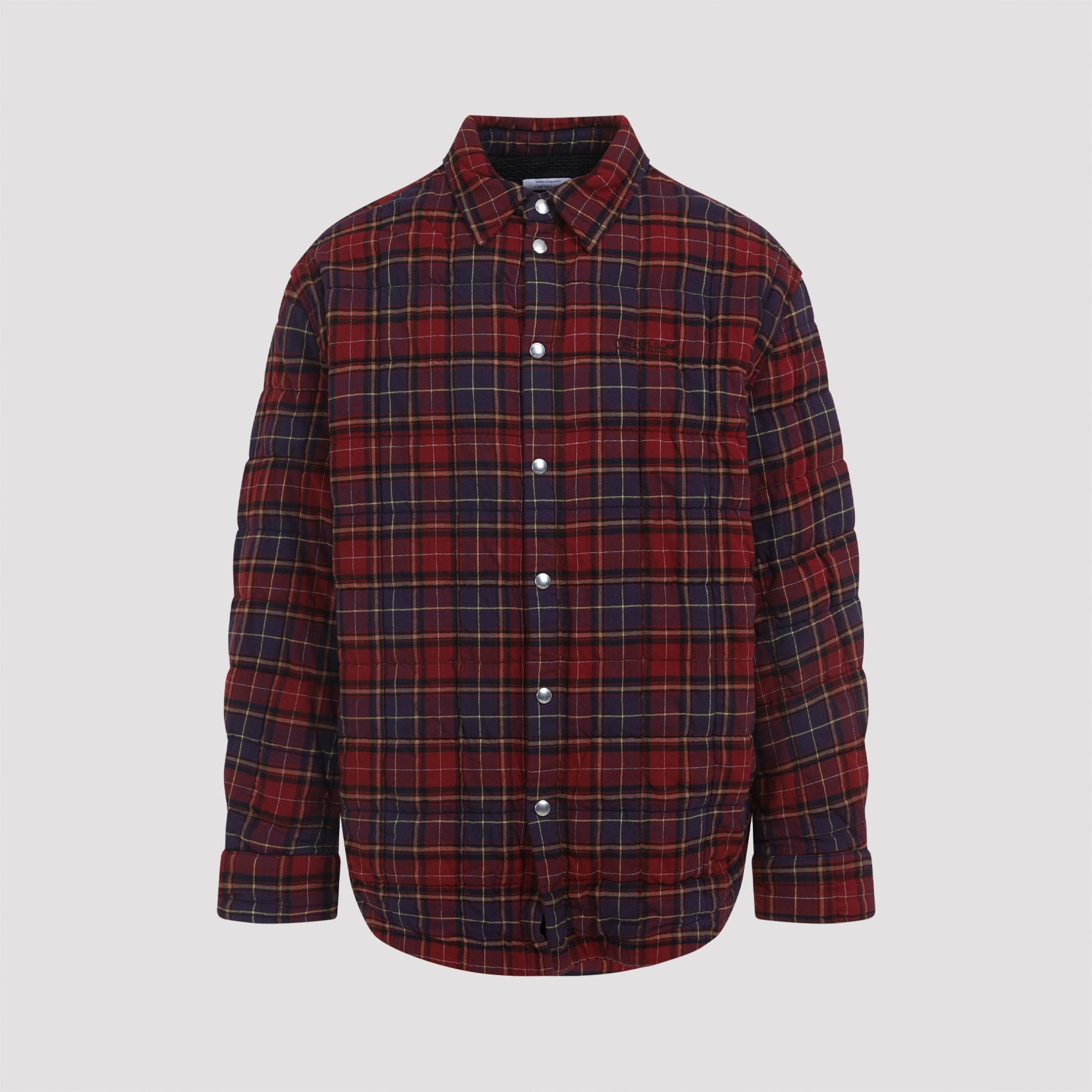 OFF WHITE Men's Padded Plaid Flannel Jacket