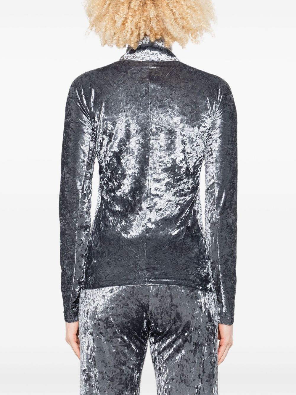 FORTE FORTE Crushed Velvet Turtleneck Sweater