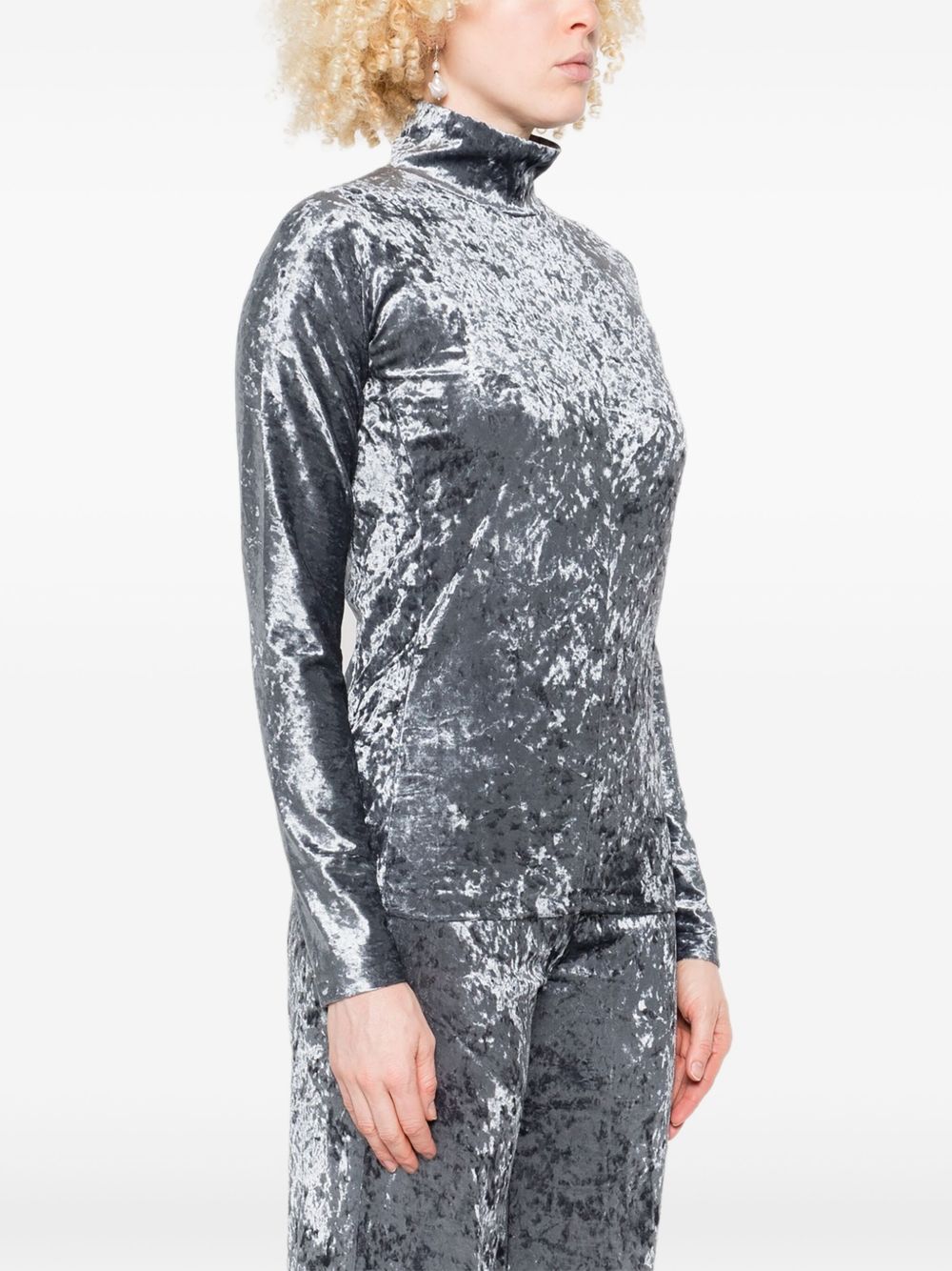 FORTE FORTE Crushed Velvet Turtleneck Sweater