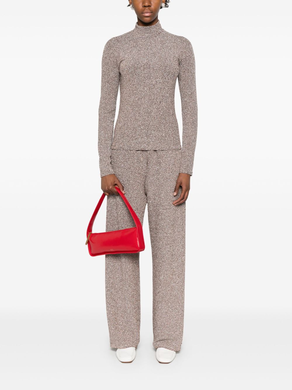 FORTE FORTE Lurex Turtle-Neck Sweater