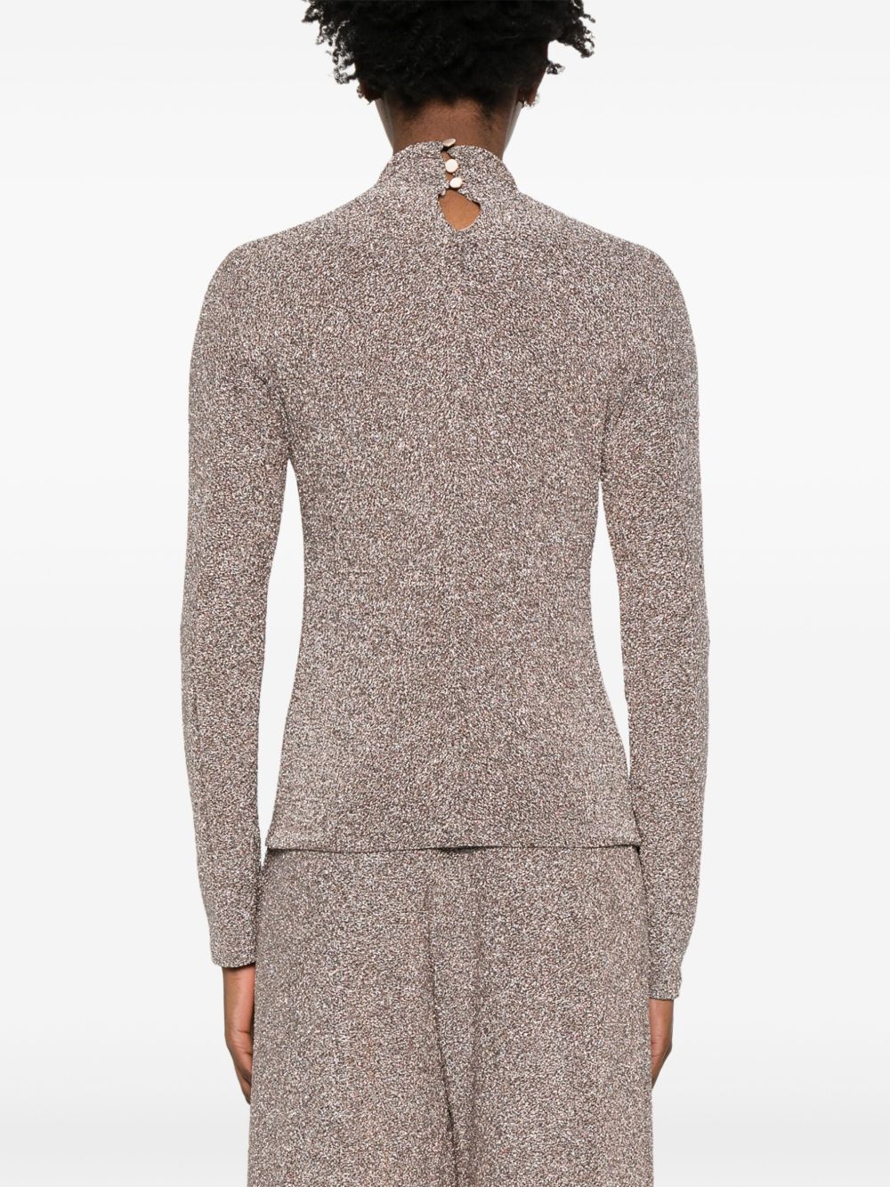 FORTE FORTE Lurex Turtle-Neck Sweater