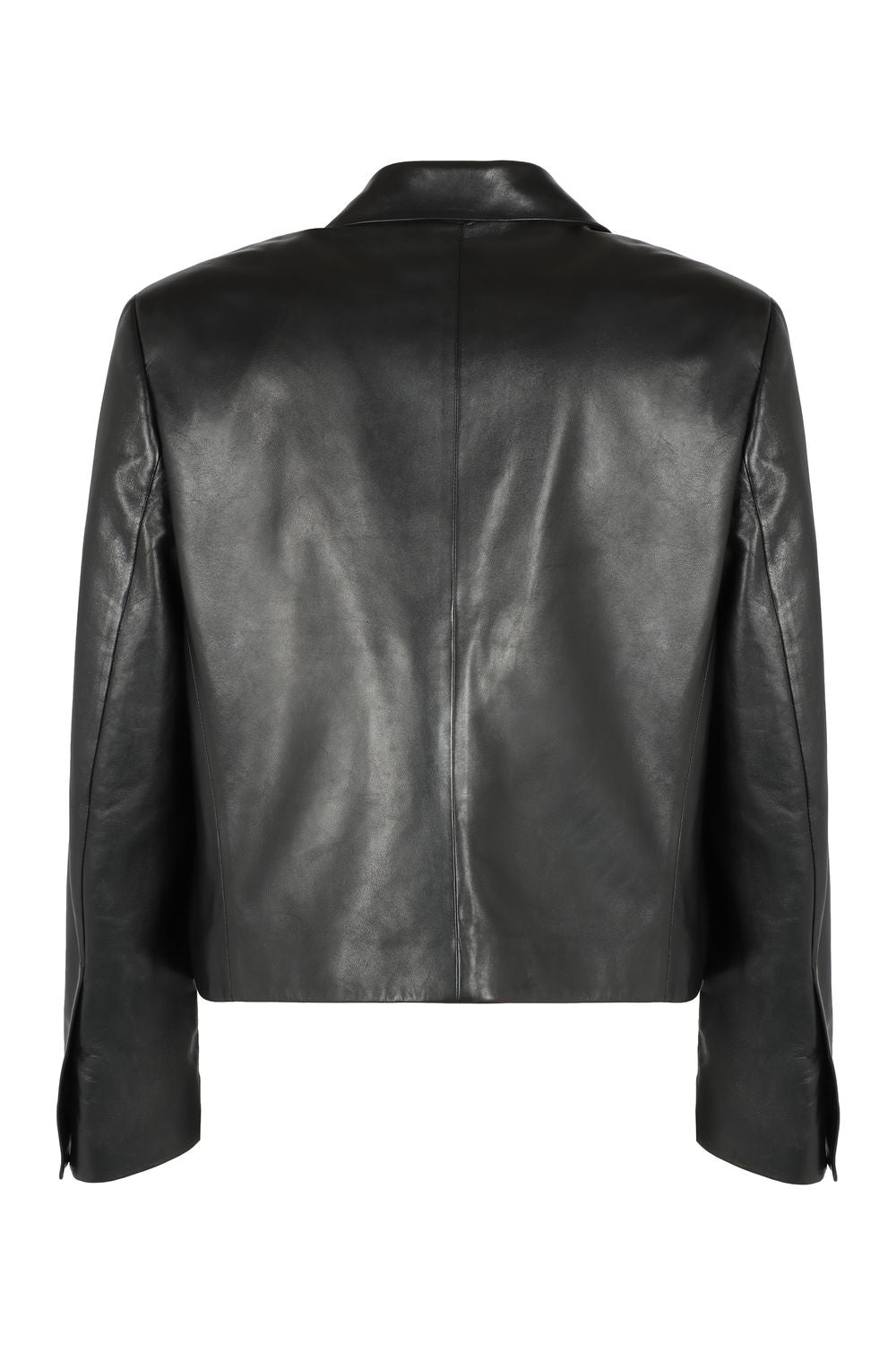 Ferragamo Men's Single-Breasted Leather Jacket