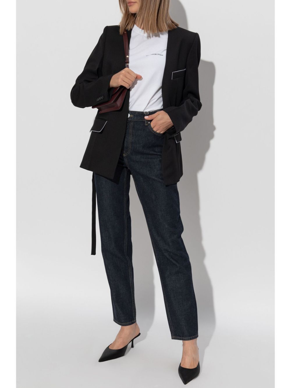 VICTORIA BECKHAM Logo Print T-Shirt - Women's SS25 Collection