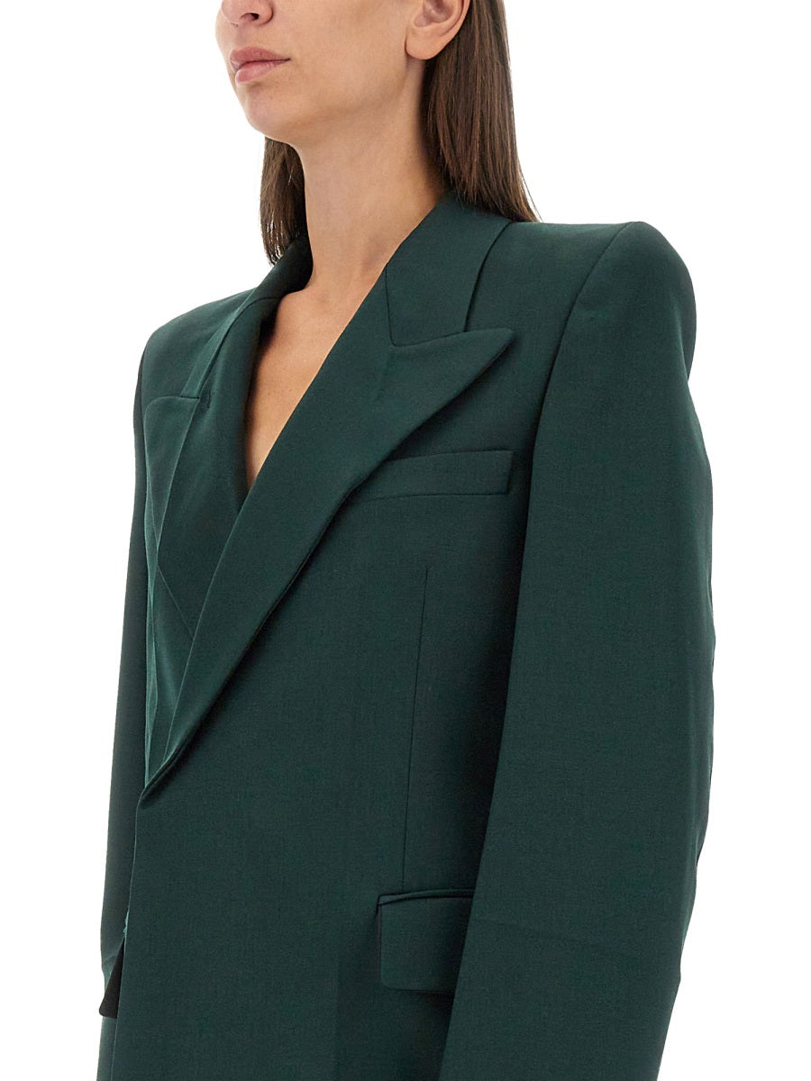 VICTORIA BECKHAM Sophisticated Jacket with Pointed Shoulders - Size 8 UK