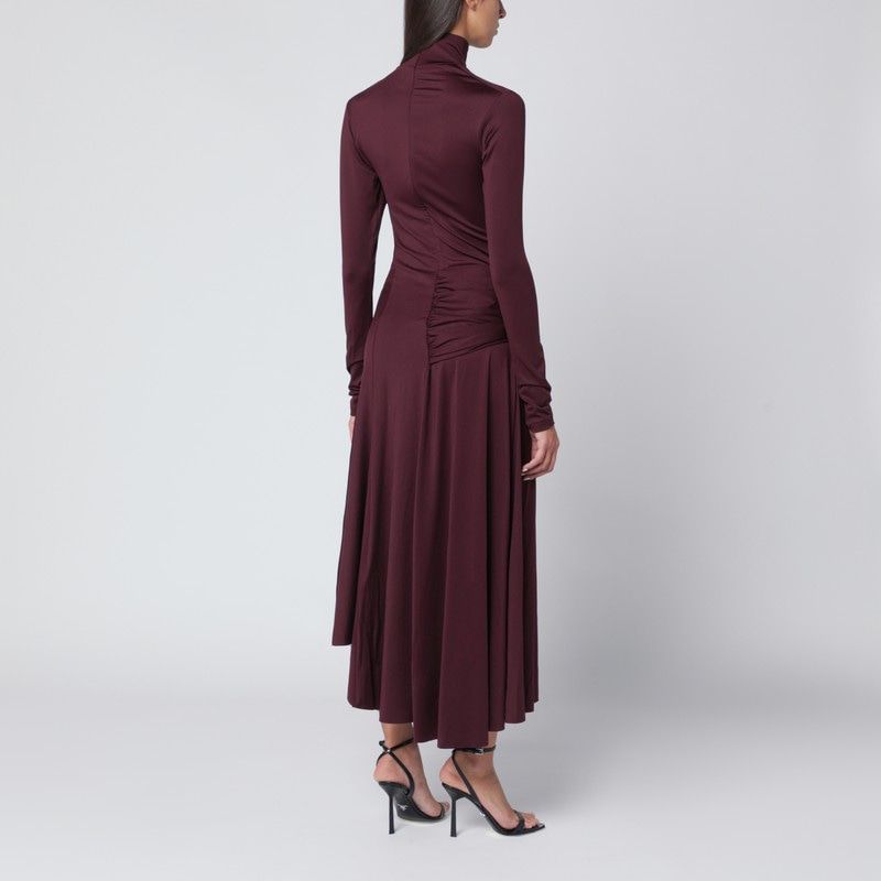 VICTORIA BECKHAM Chic Midi Dress with Draped Design and Knot Detail