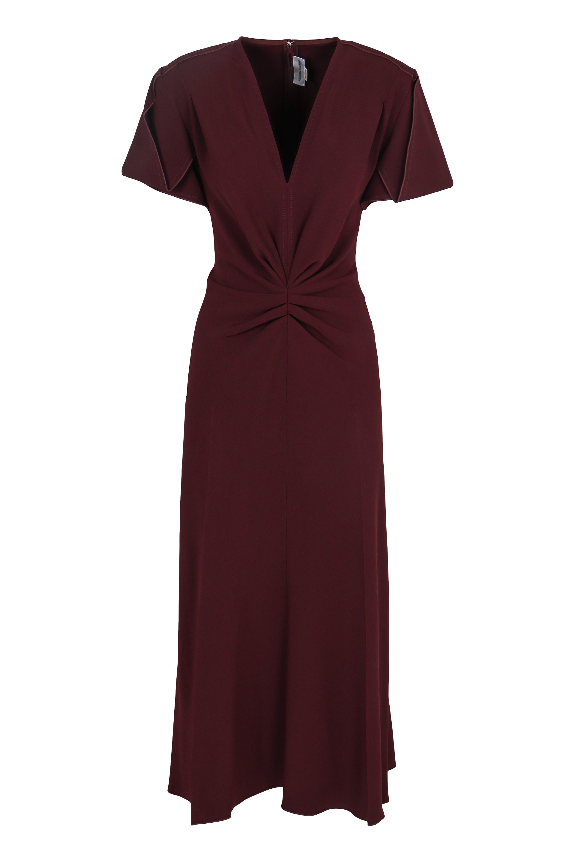 VICTORIA BECKHAM Elegant V-Neck Midi Dress