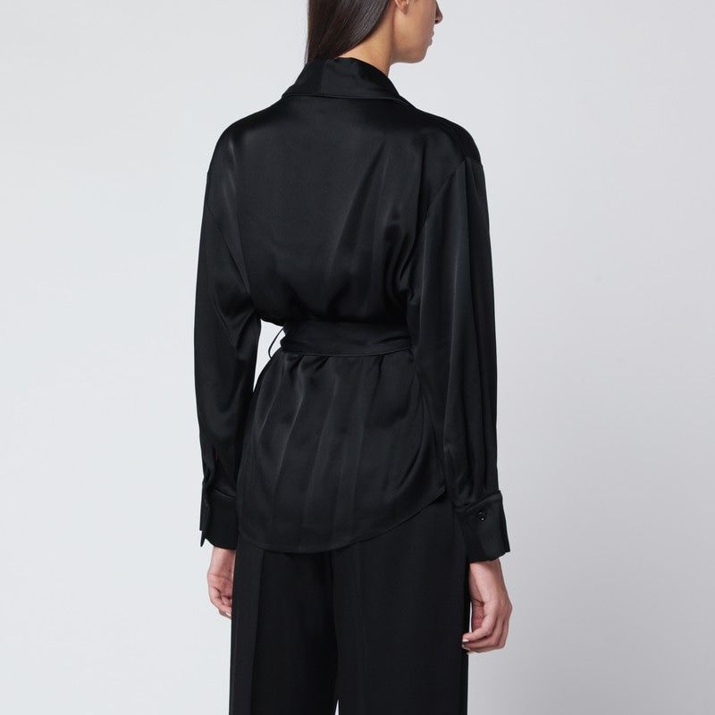VICTORIA BECKHAM Oversized Pyjama-Style Blouse with Scarf Collar