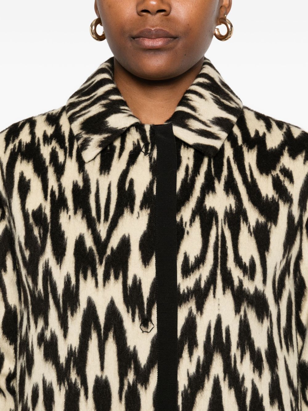 FORTE FORTE Animal Print Button-Up Shirt for Women