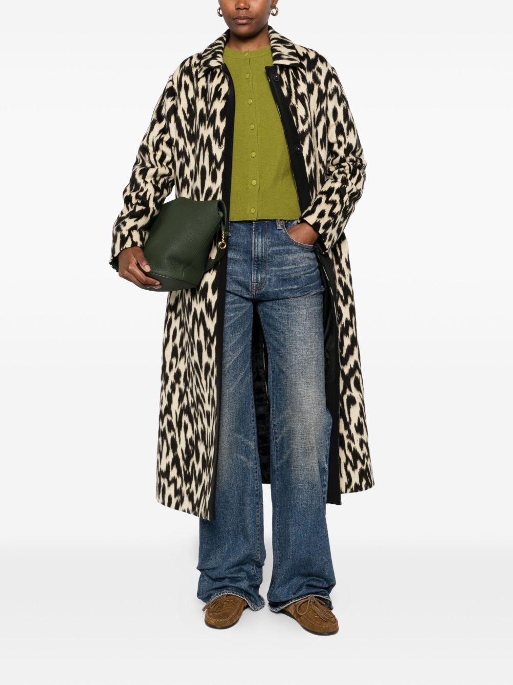 FORTE FORTE Animal Print Button-Up Shirt for Women