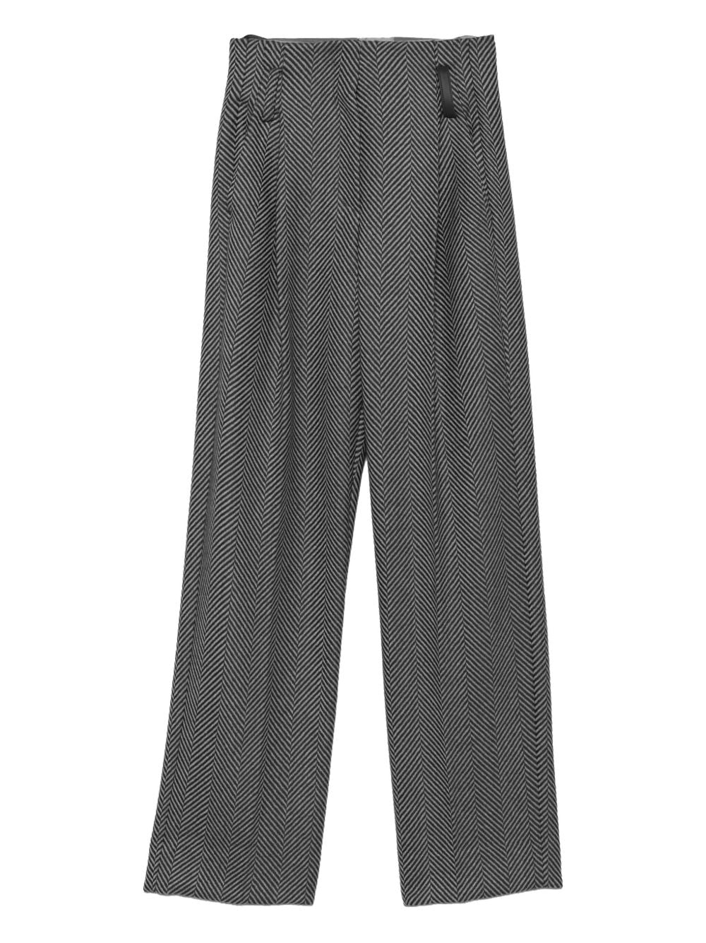 FORTE FORTE Classic Wool Trousers with Pleats for Women