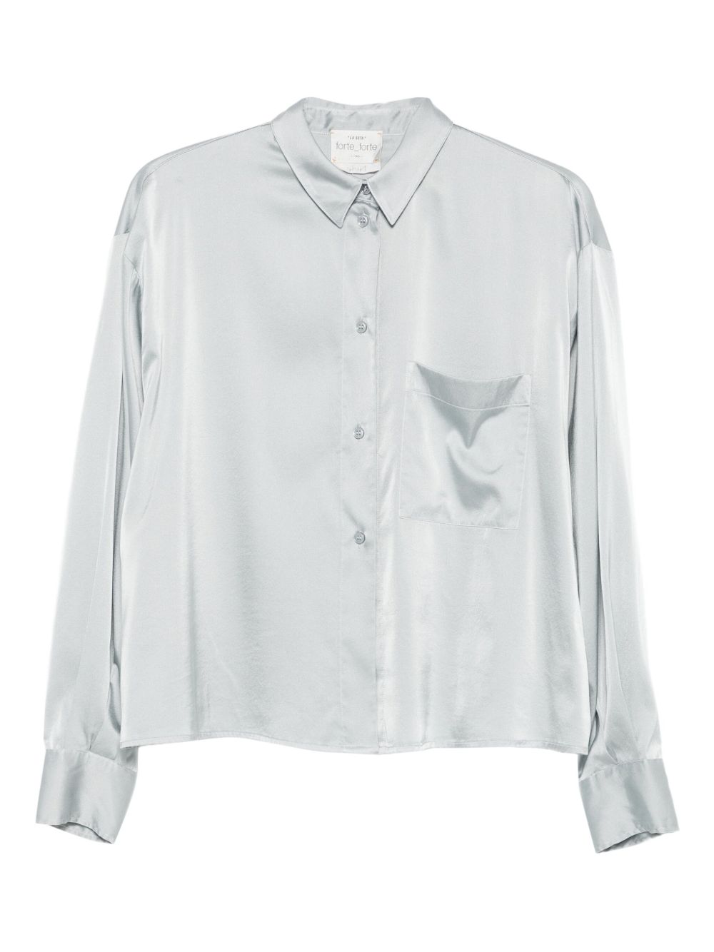 FORTE FORTE Classic Silk Long Sleeve Shirt