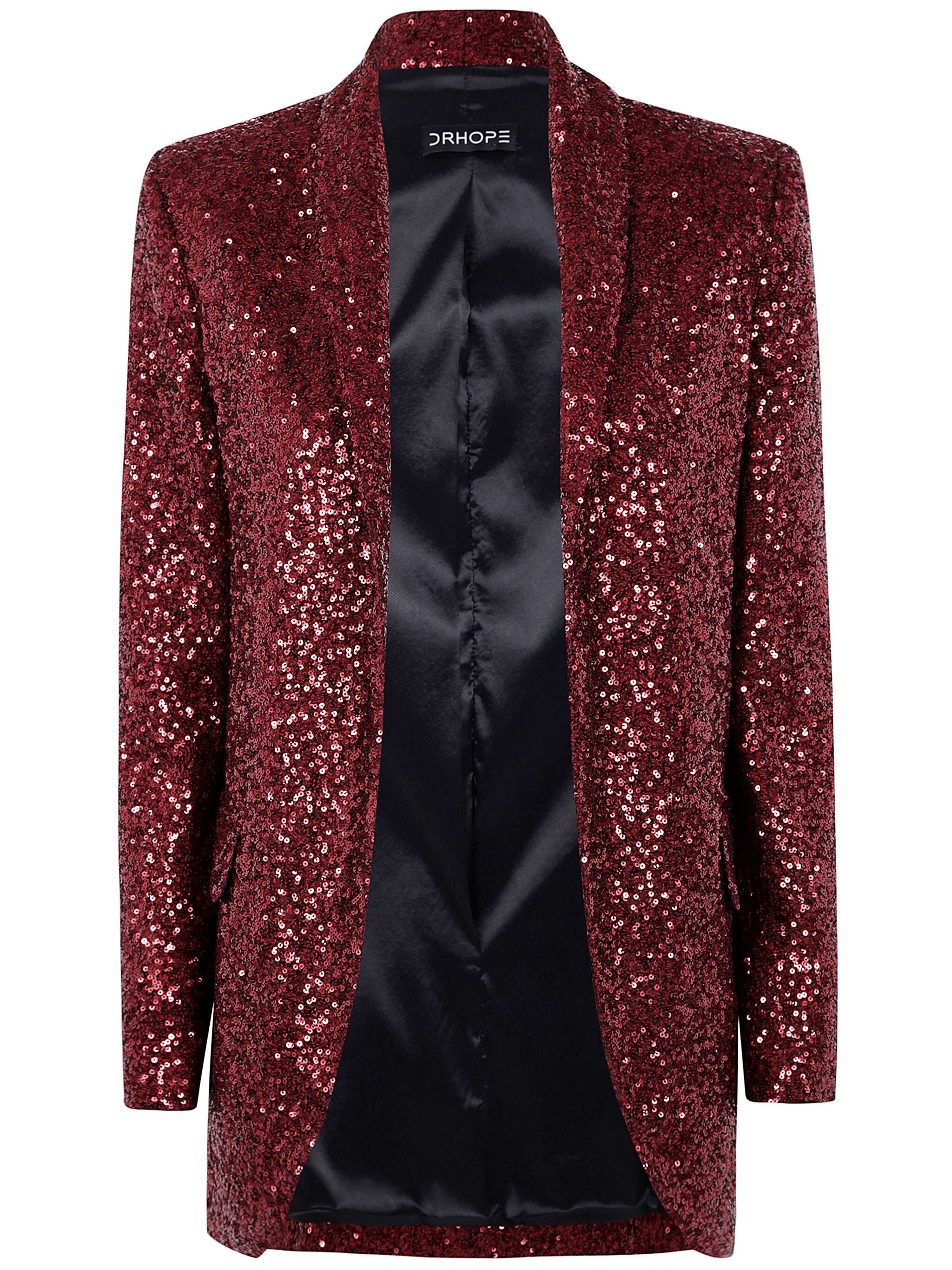 DRHOPE Mini Sequins Jacket for Women
