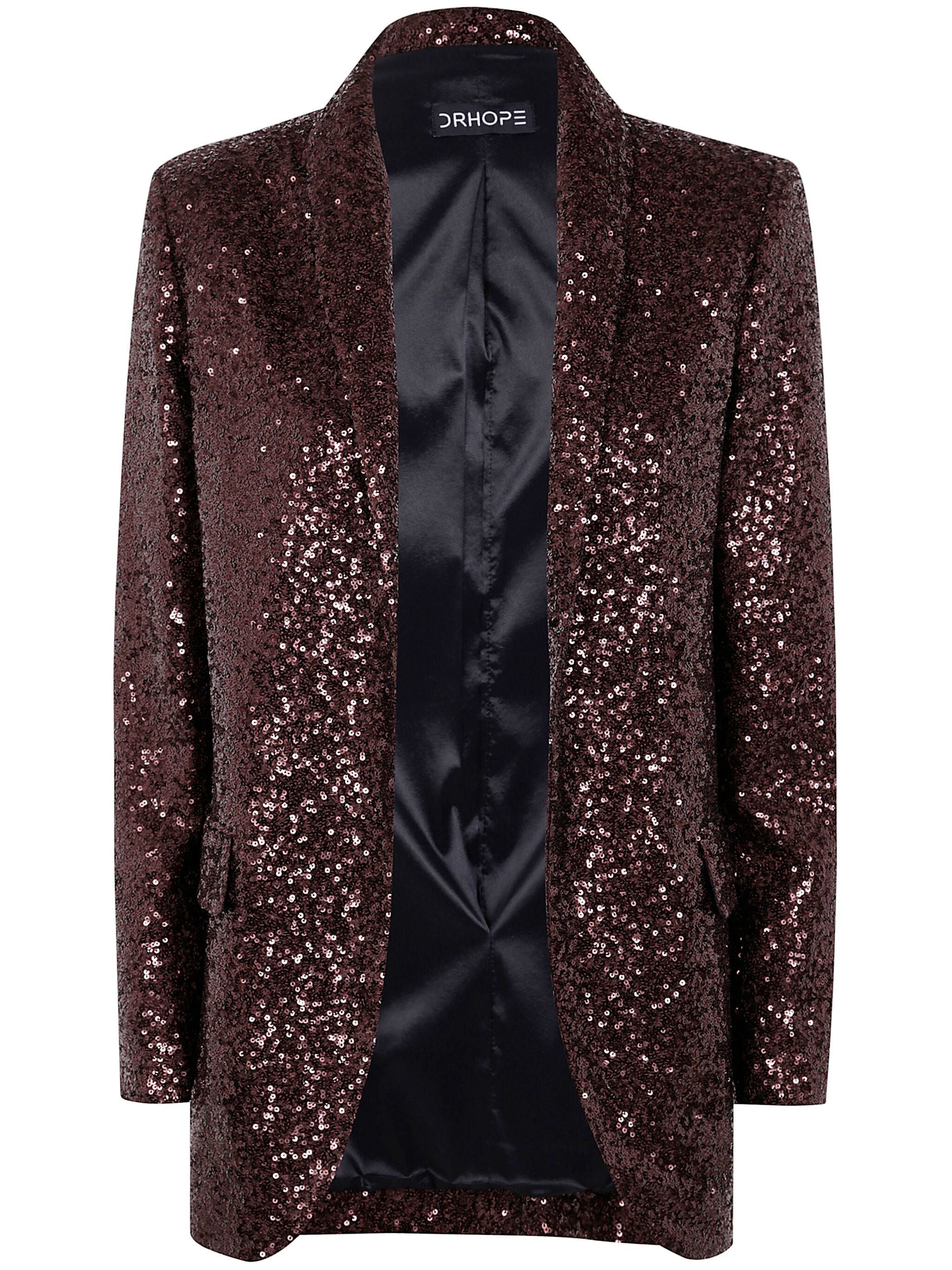 DRHOPE Mini Sequins Jacket for Women