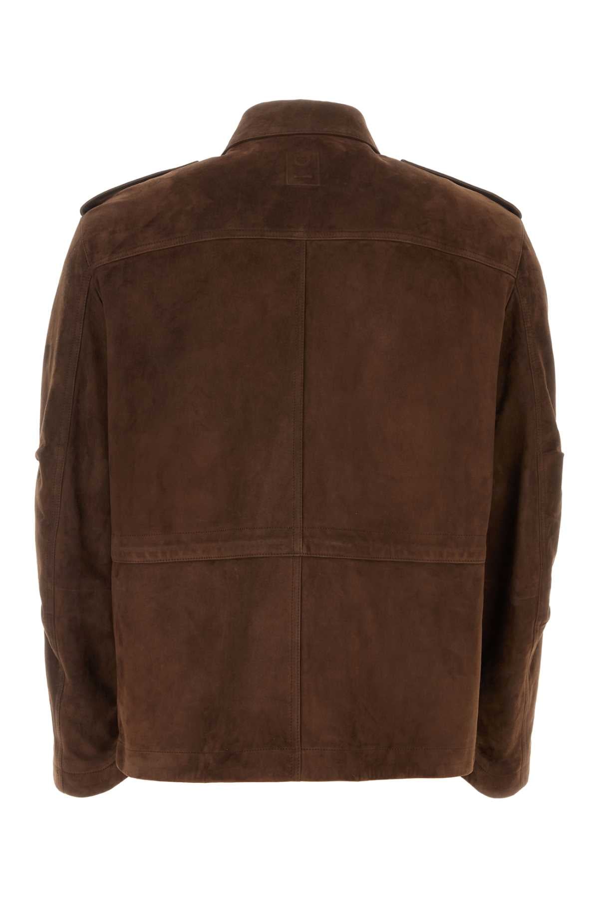 Ferragamo Suede Jacket for Men - FW24 Collection