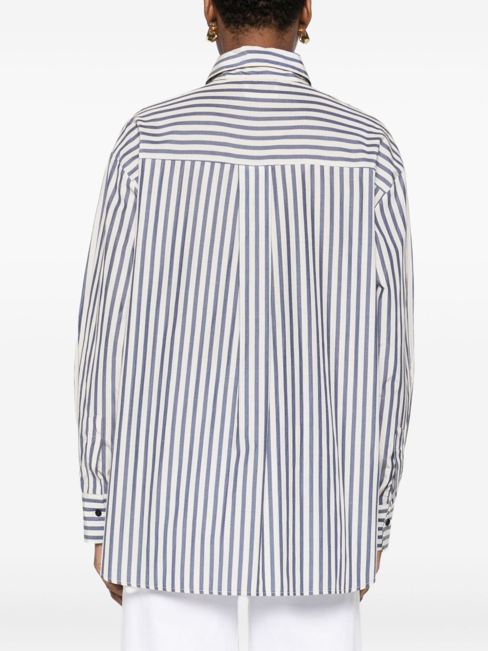FORTE FORTE Striped Cotton Blend Shirt - FW25 Women’s Fashion