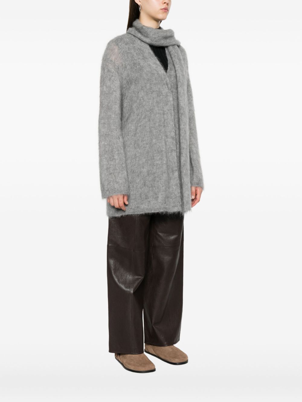FORTE FORTE Wool Scarfed Cardigan for Women