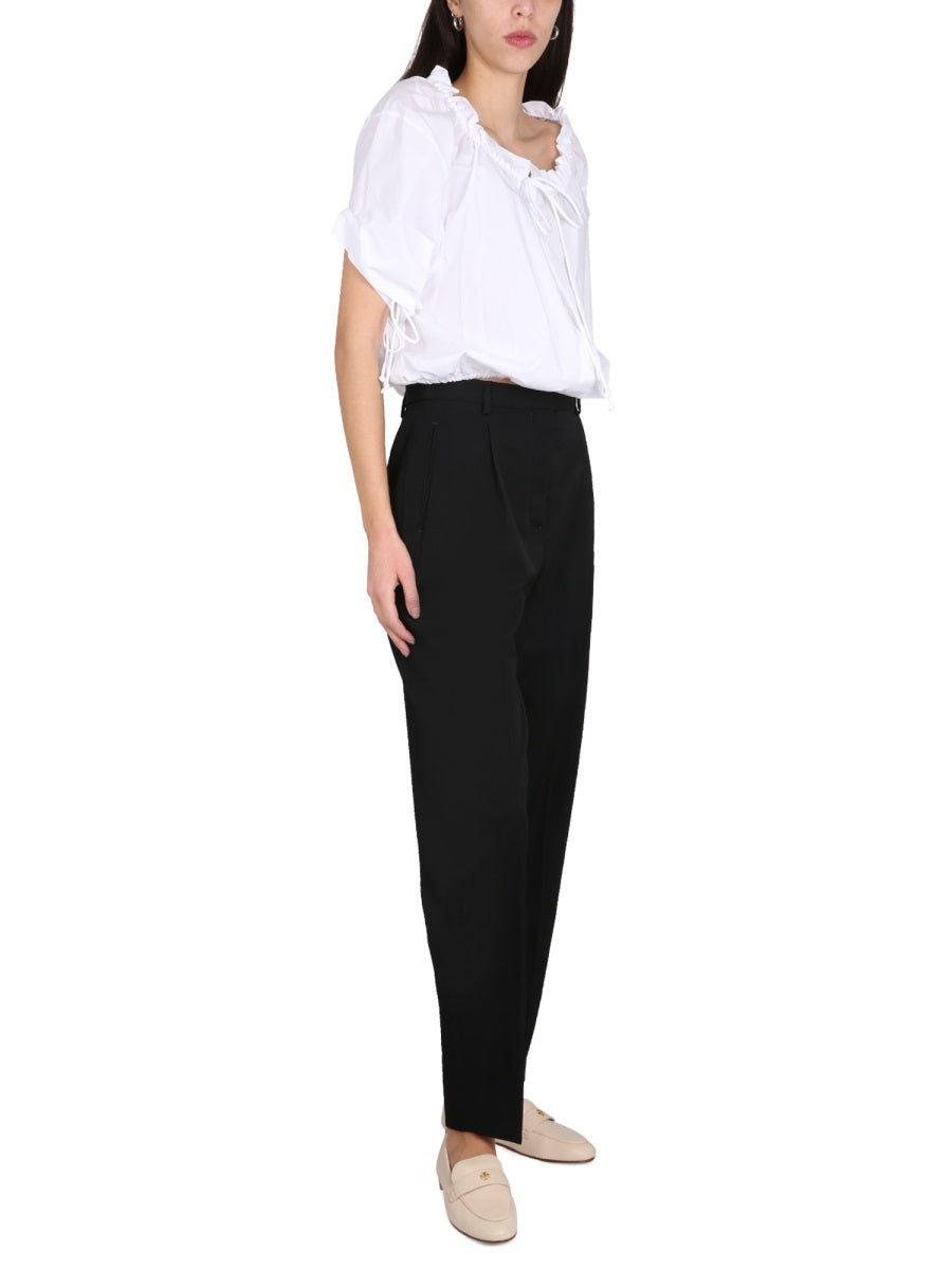 TORY BURCH Chic Women's Wool Pants with Concealed Closure