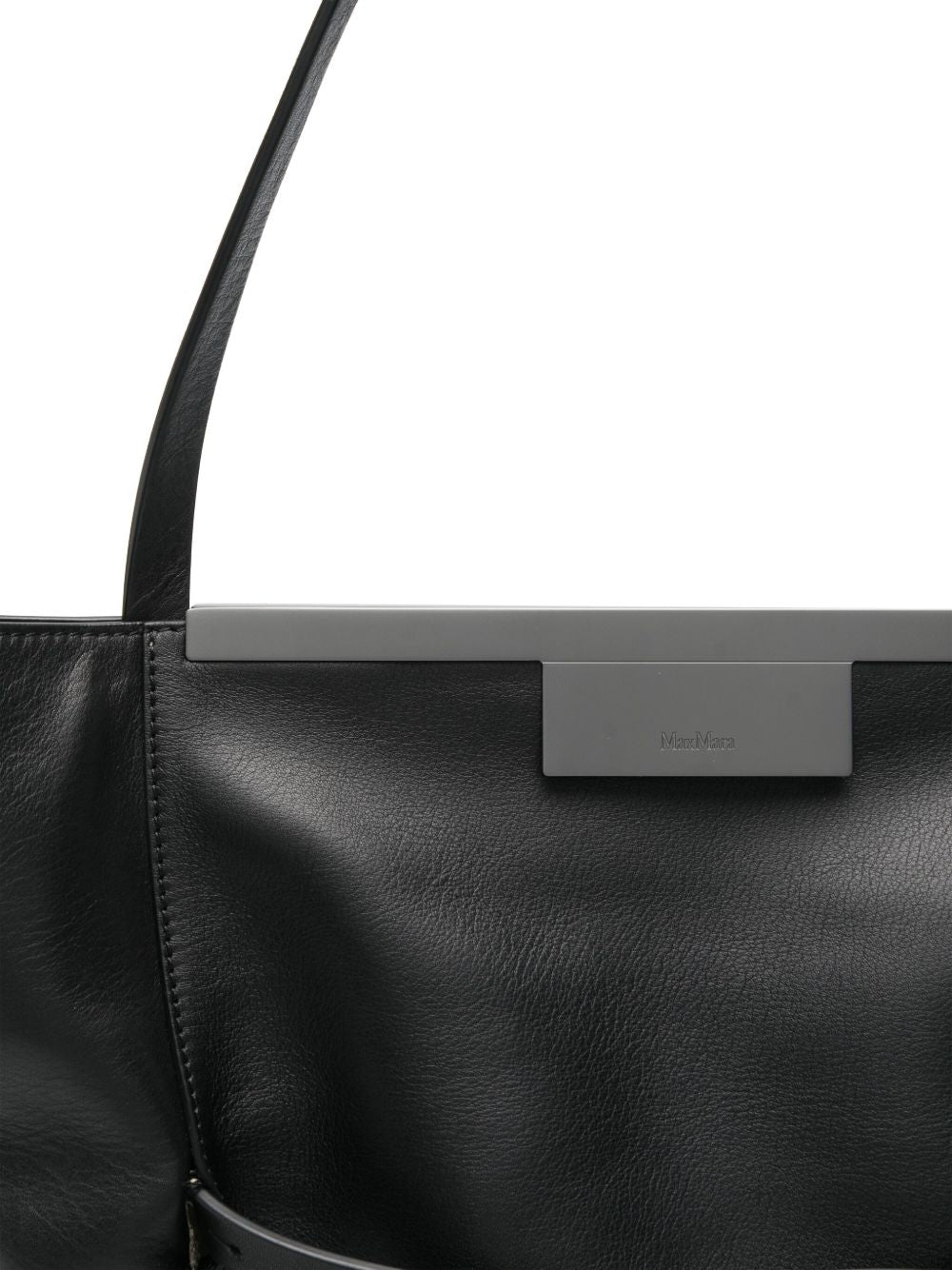 MAX MARA Leather Clutch Handbag with Magnetic Fastening