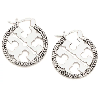 TORY BURCH Crystal Embellished Mini Earrings