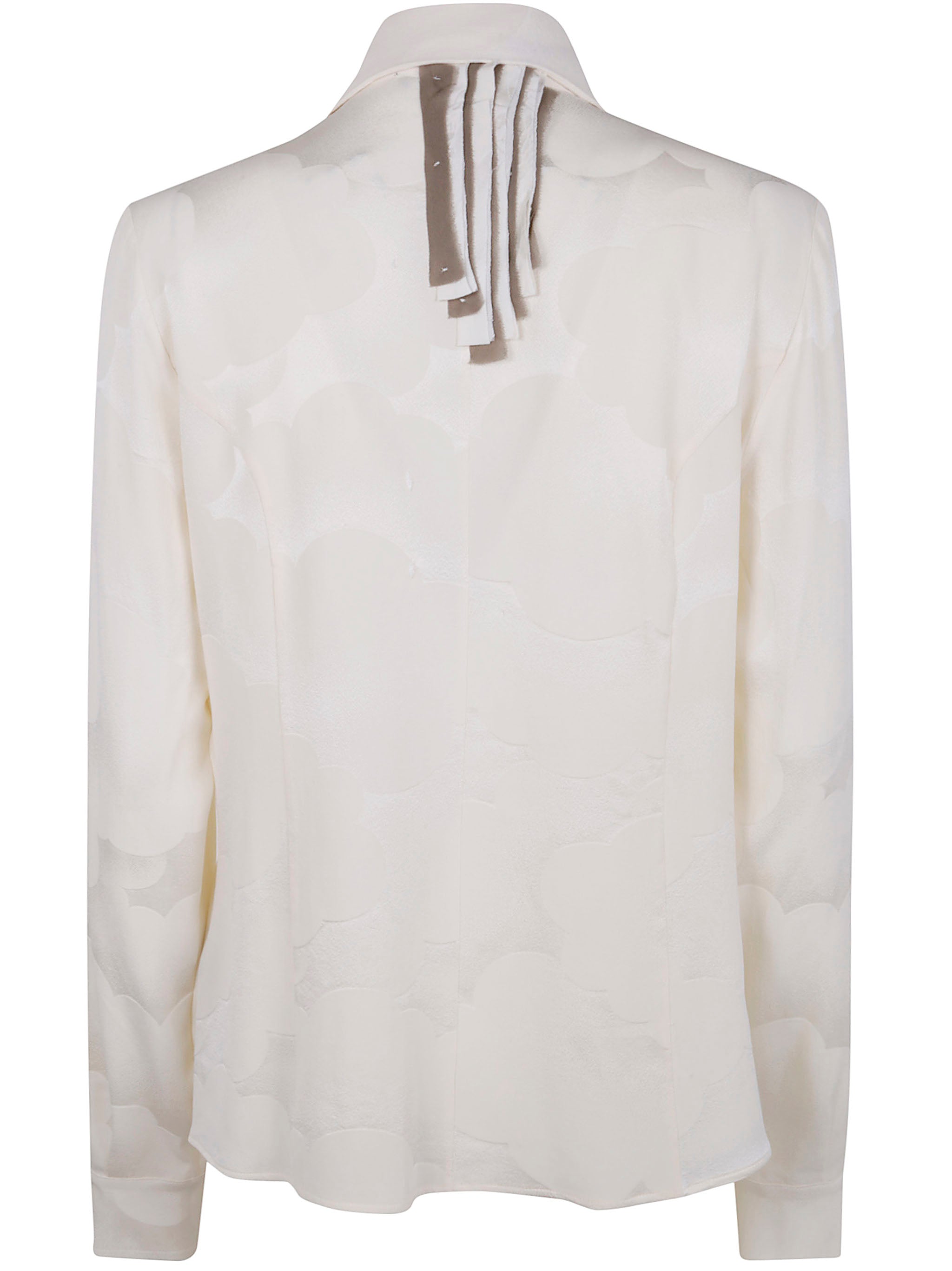 IBRIGU Silk Kimono Shirt with Ruffles