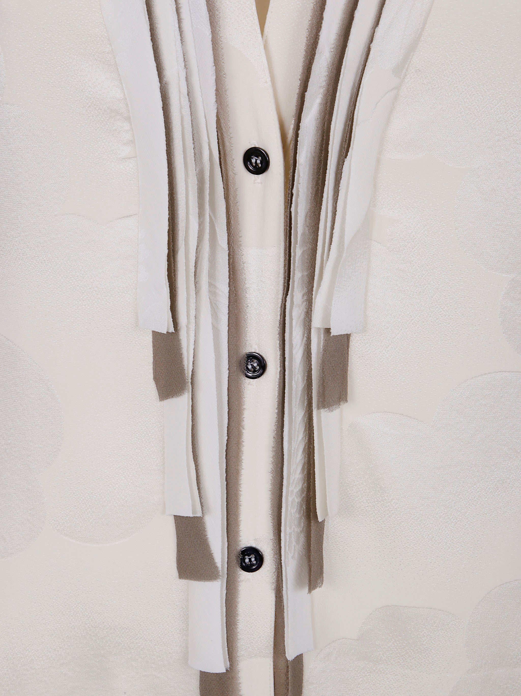 IBRIGU Silk Kimono Shirt with Ruffles