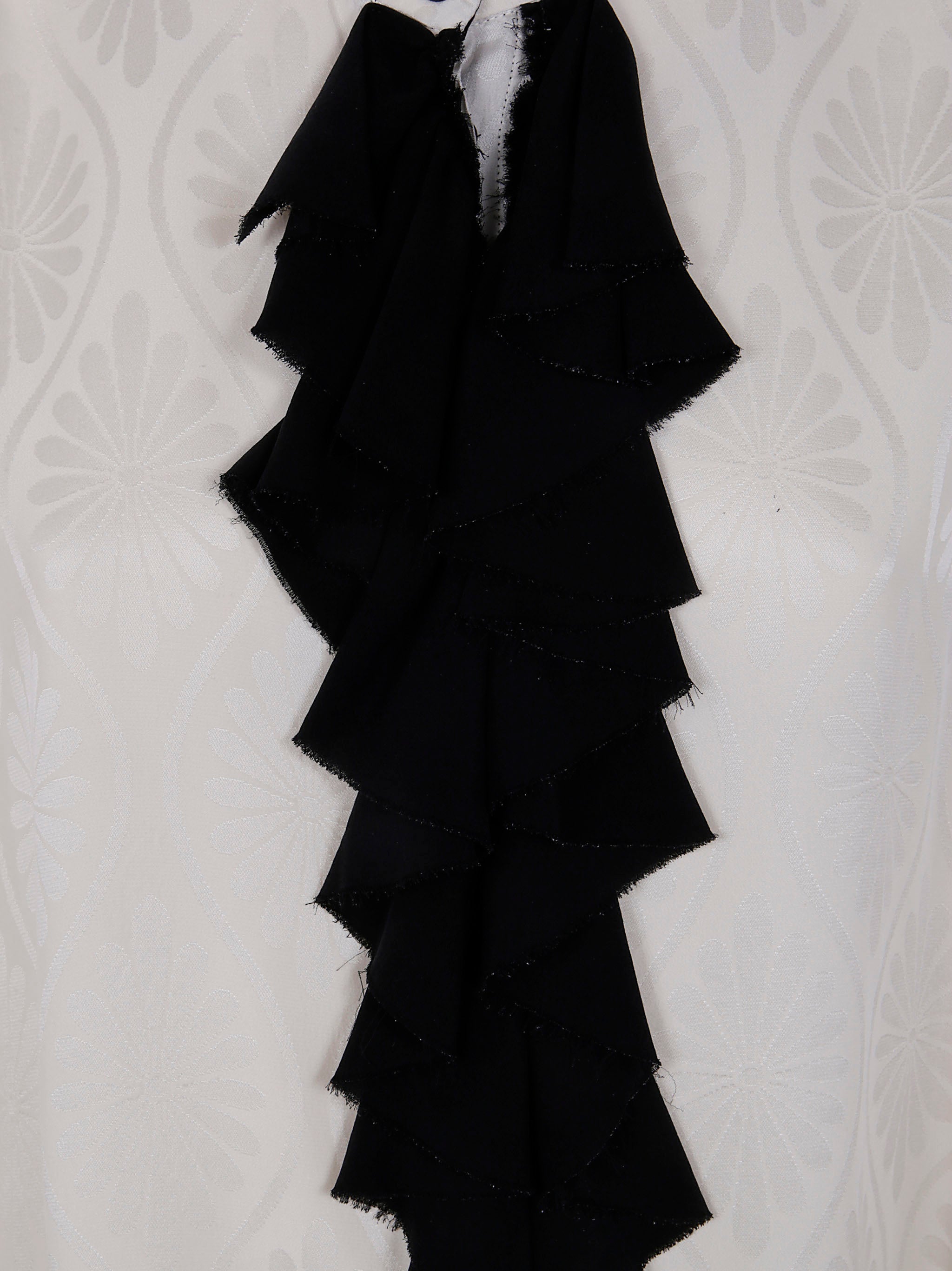 IBRIGU Silk Kimono Shirt with Ruffles