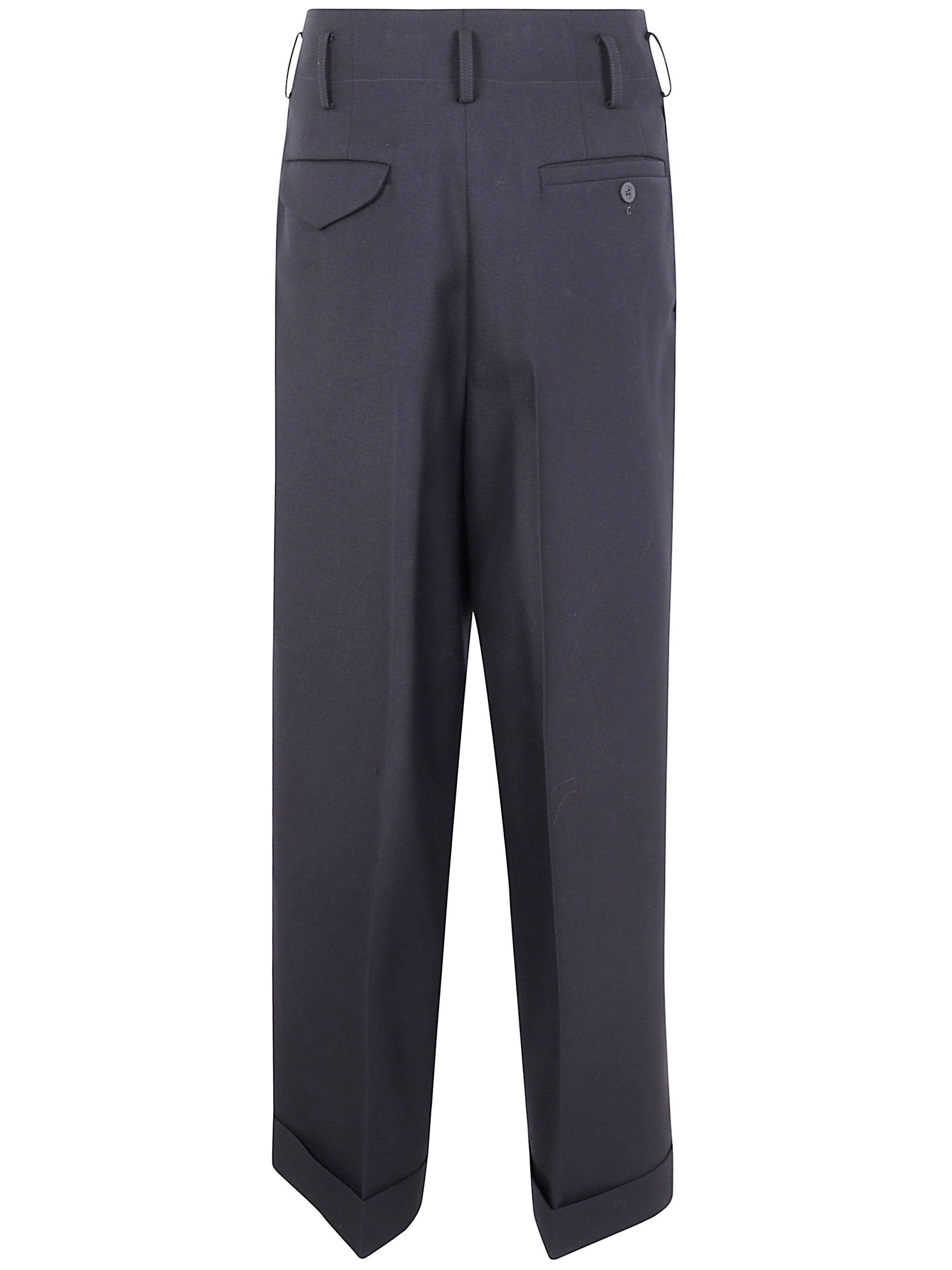 IBRIGU Wide Leg Wool Trousers
