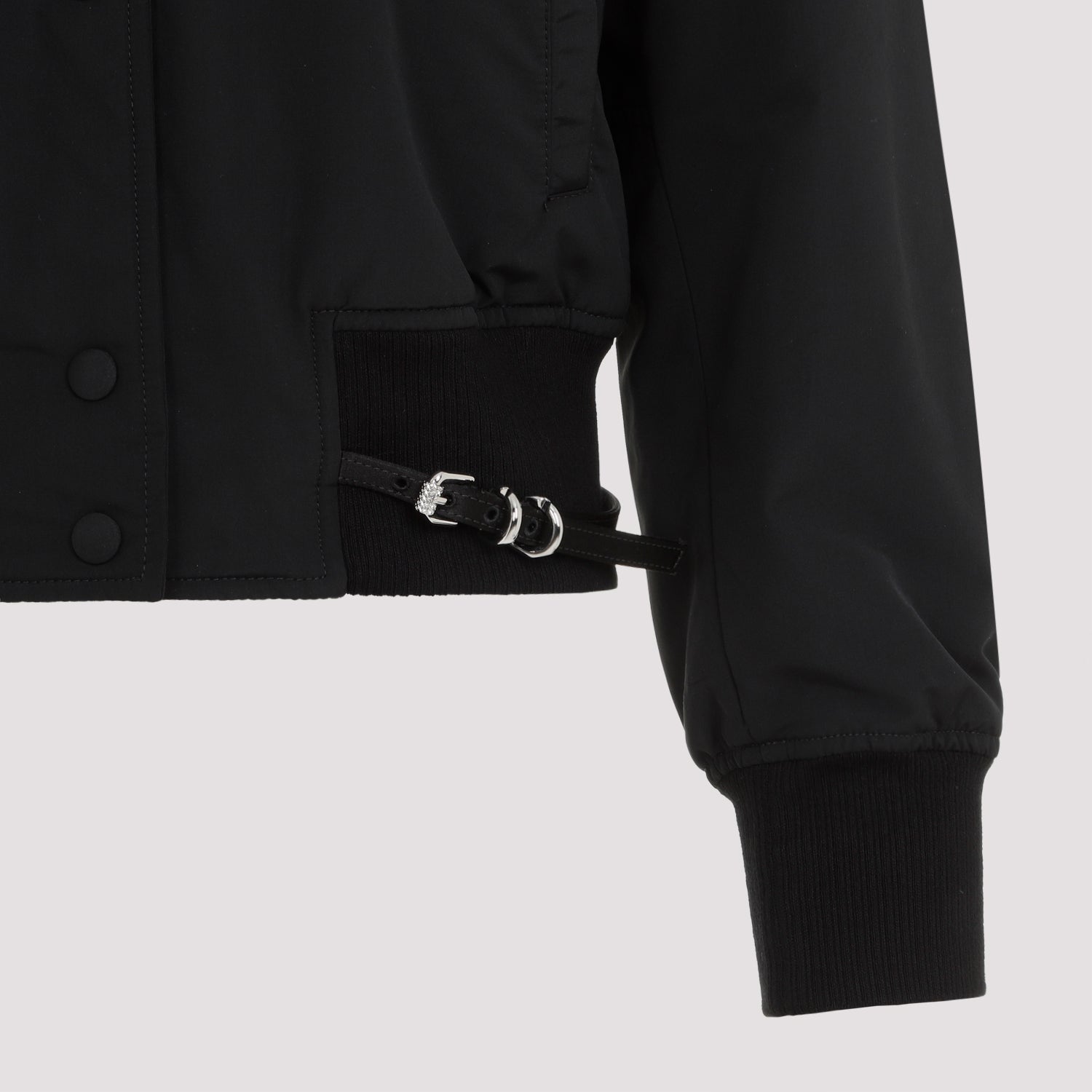 GIVENCHY Men's Long Sleeve Blouson Jacket with Attached Belt