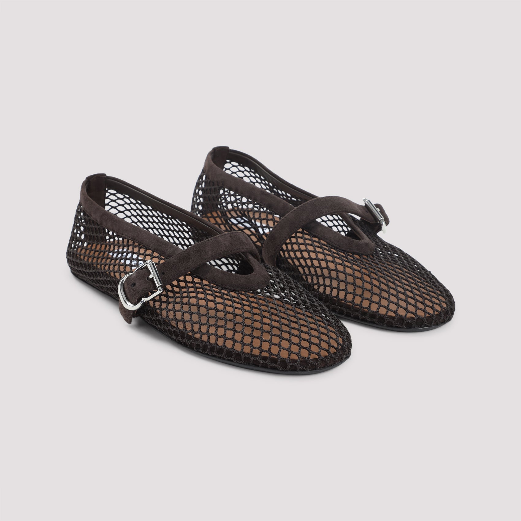 ALAÏA Fishnet Suede Flat Ballerinas for Men