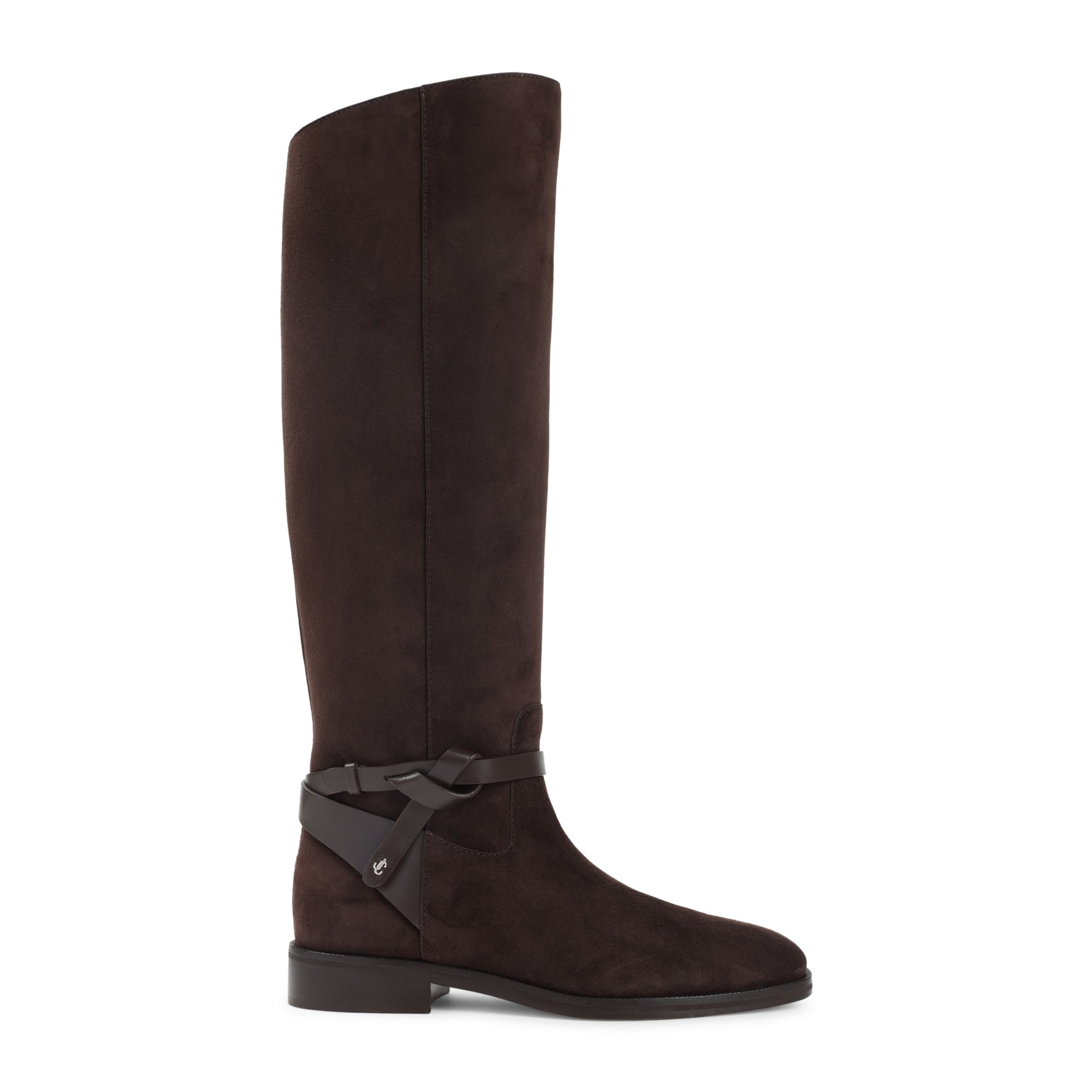 JIMMY CHOO Suede Lawton Kb Flat Boots