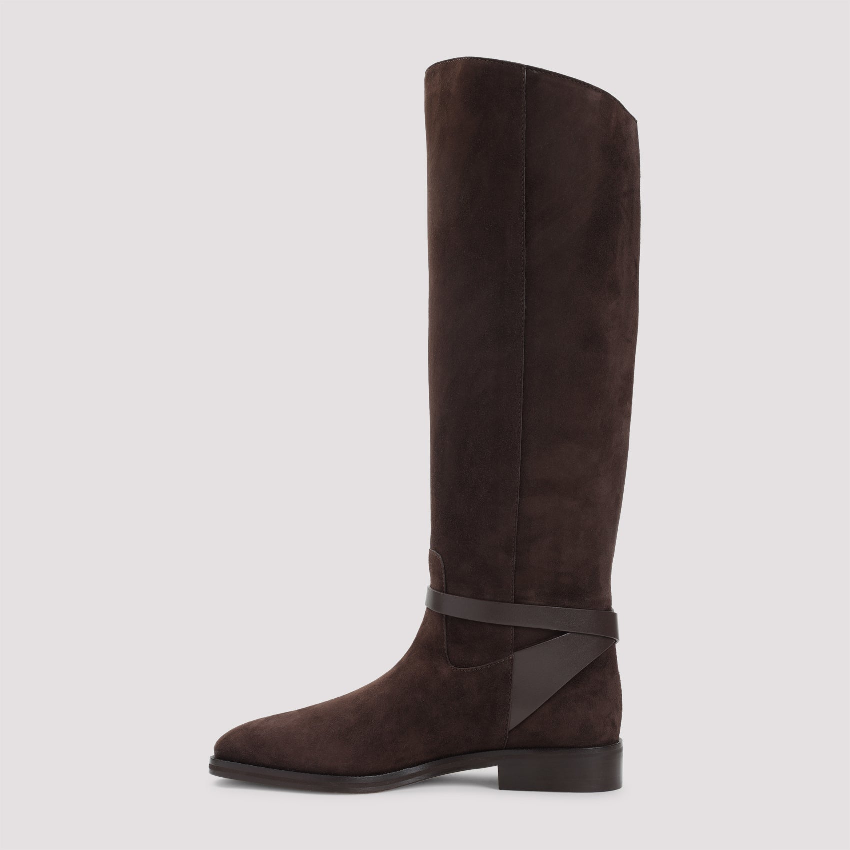 JIMMY CHOO Suede Lawton Kb Flat Boots