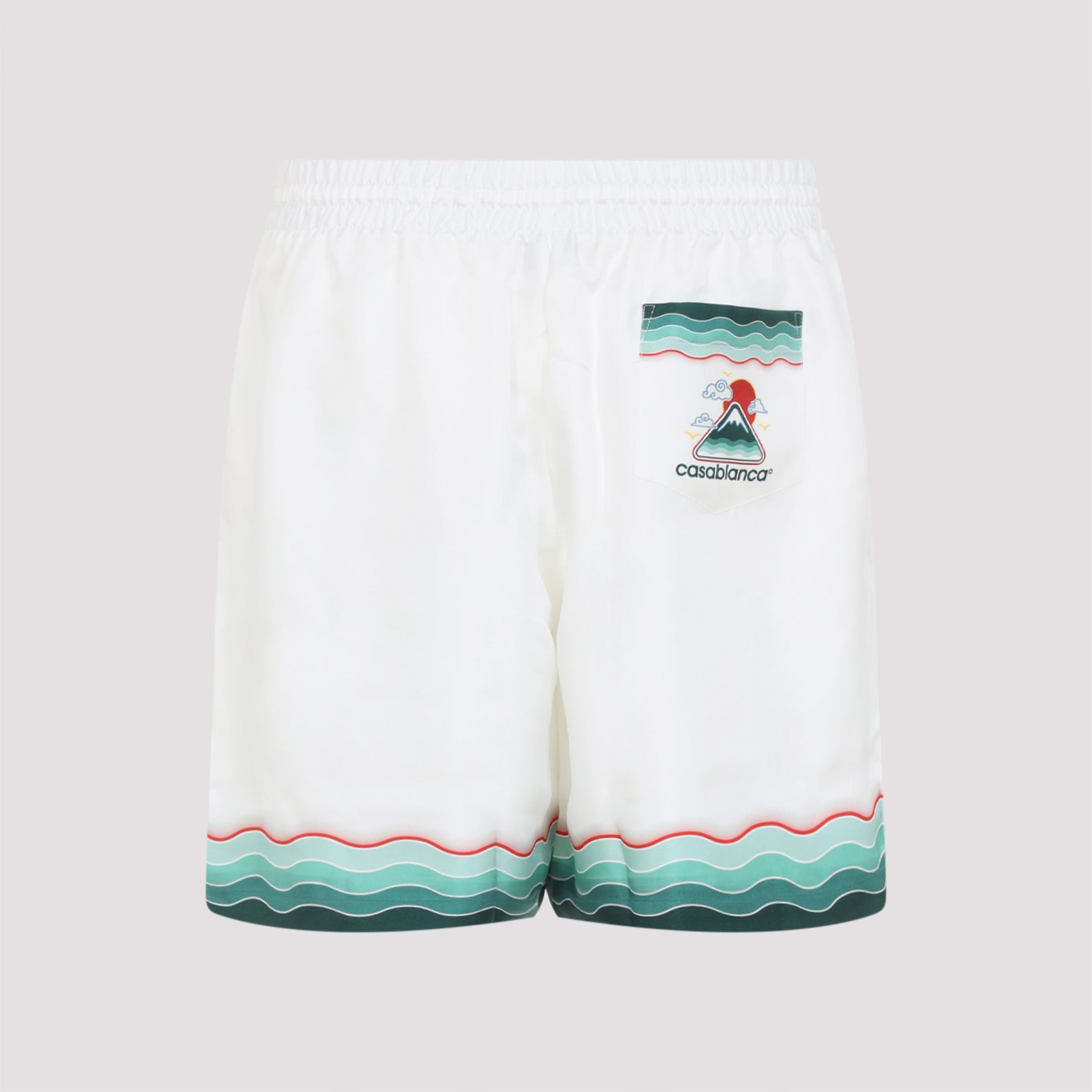 CASABLANCA Mini Drawstring Silk Shorts for Men - FW25 Collection