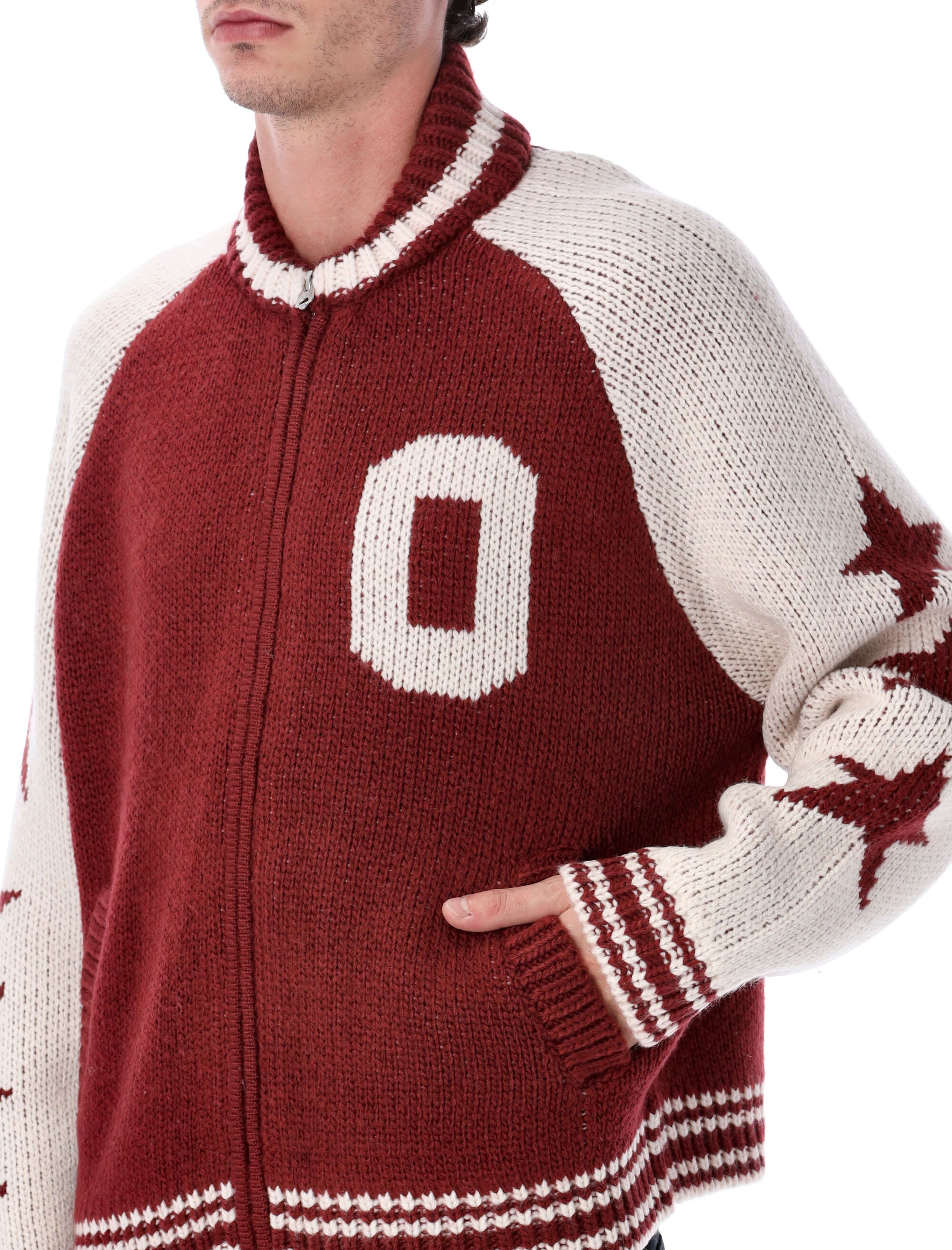 OBEY Heritage-Inspired Men's Cowichan Zip-Up Sweater - Size L