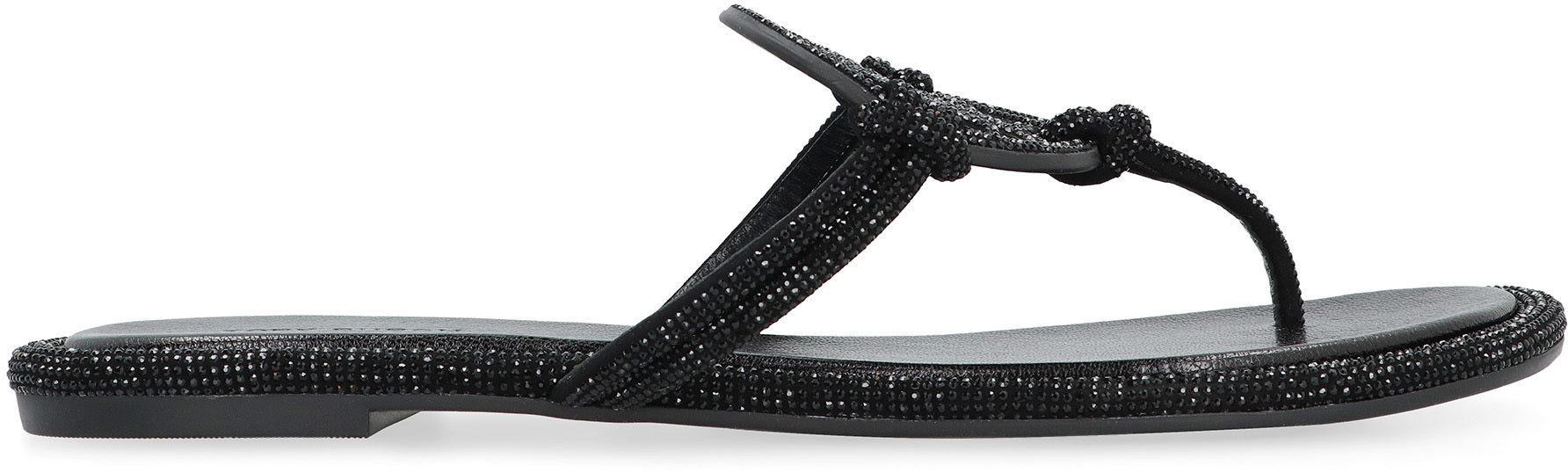 TORY BURCH Miller Leather Sandals with Rhinestones
