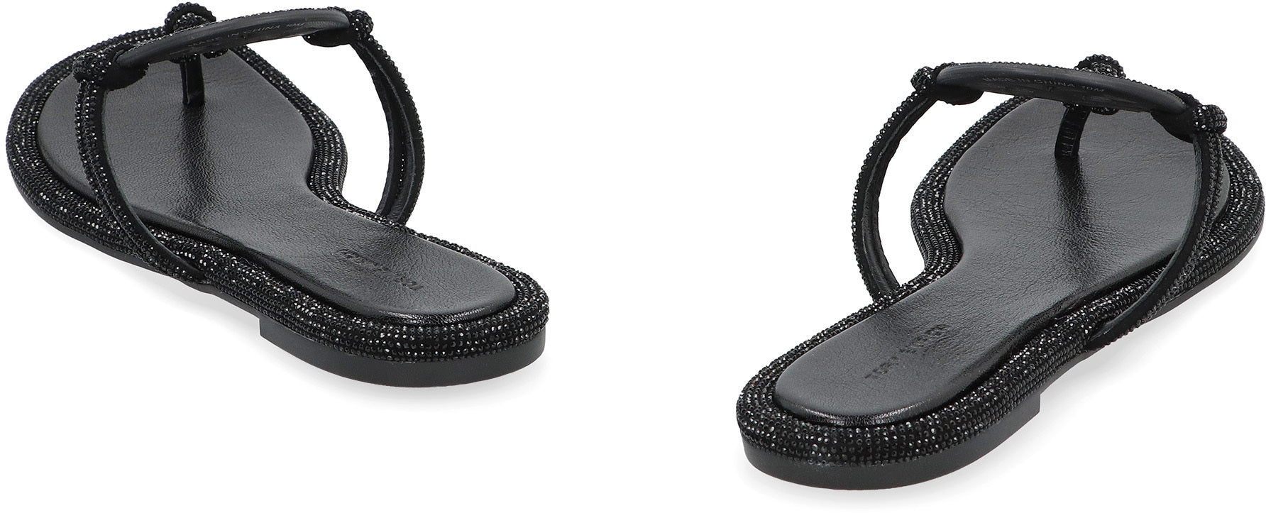 TORY BURCH Miller Leather Sandals with Rhinestones