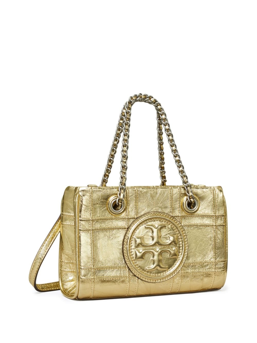 TORY BURCH Soft Metallic Mini Chain Tote Handbag
