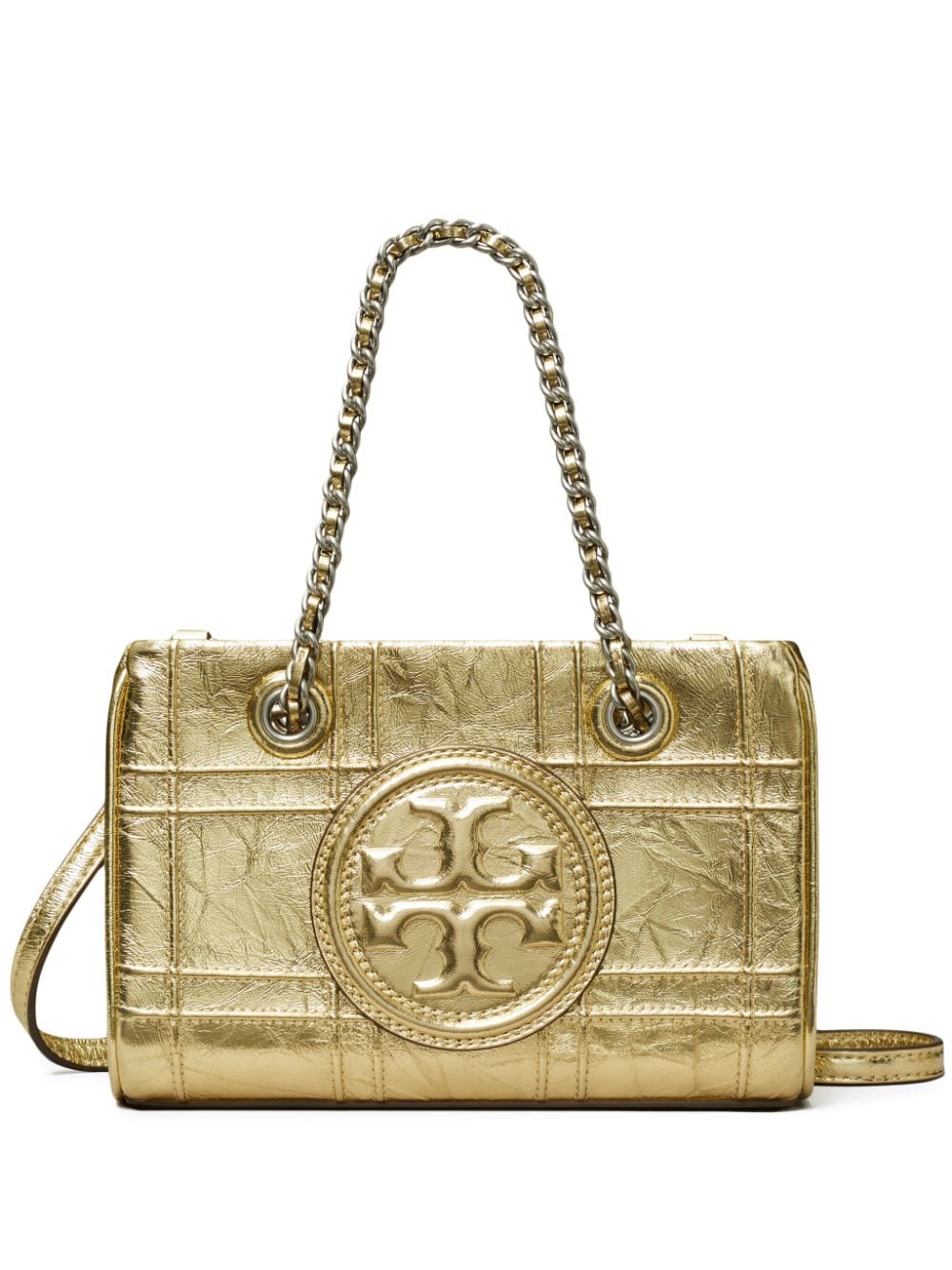 TORY BURCH Soft Metallic Mini Chain Tote Handbag