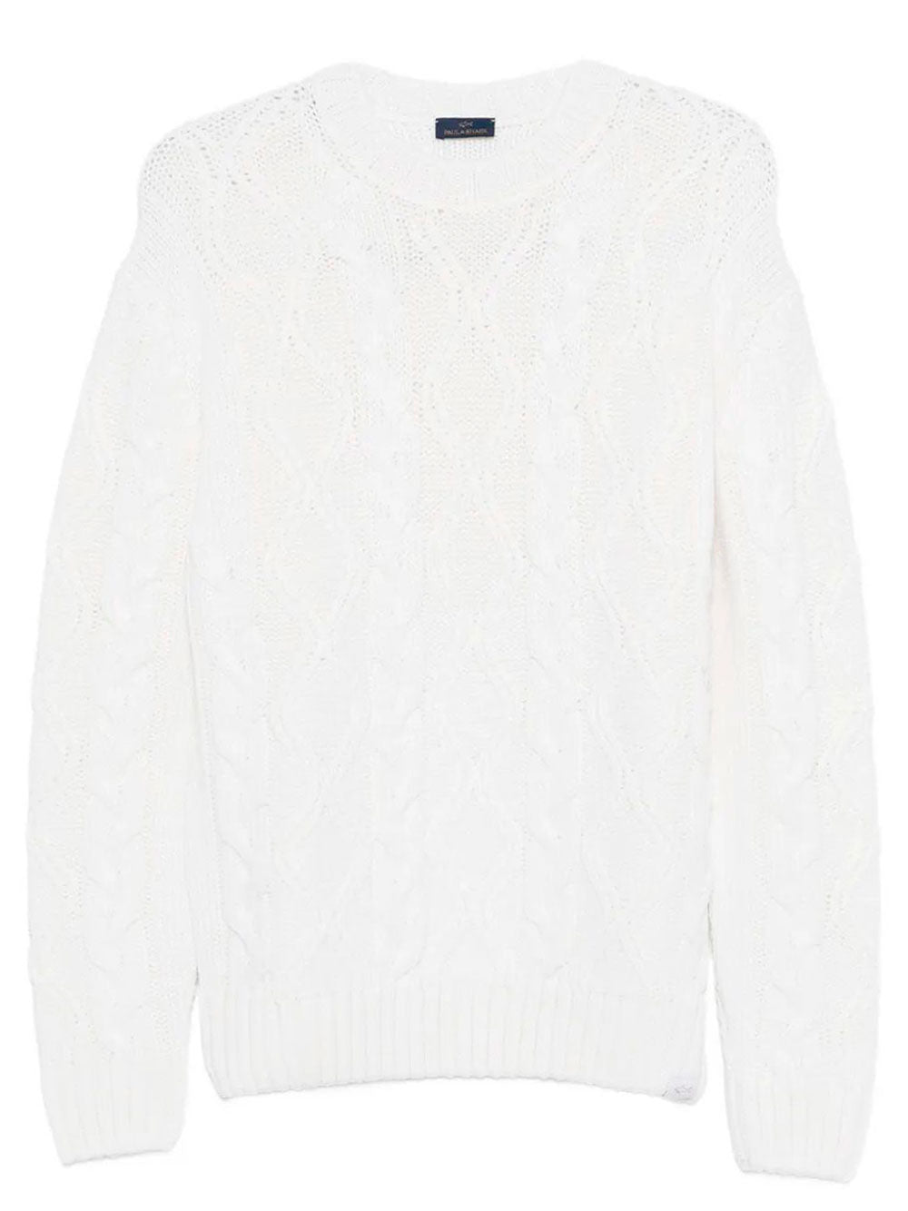 PAUL & SHARK Men's Cable Knit Crewneck Wool Sweater