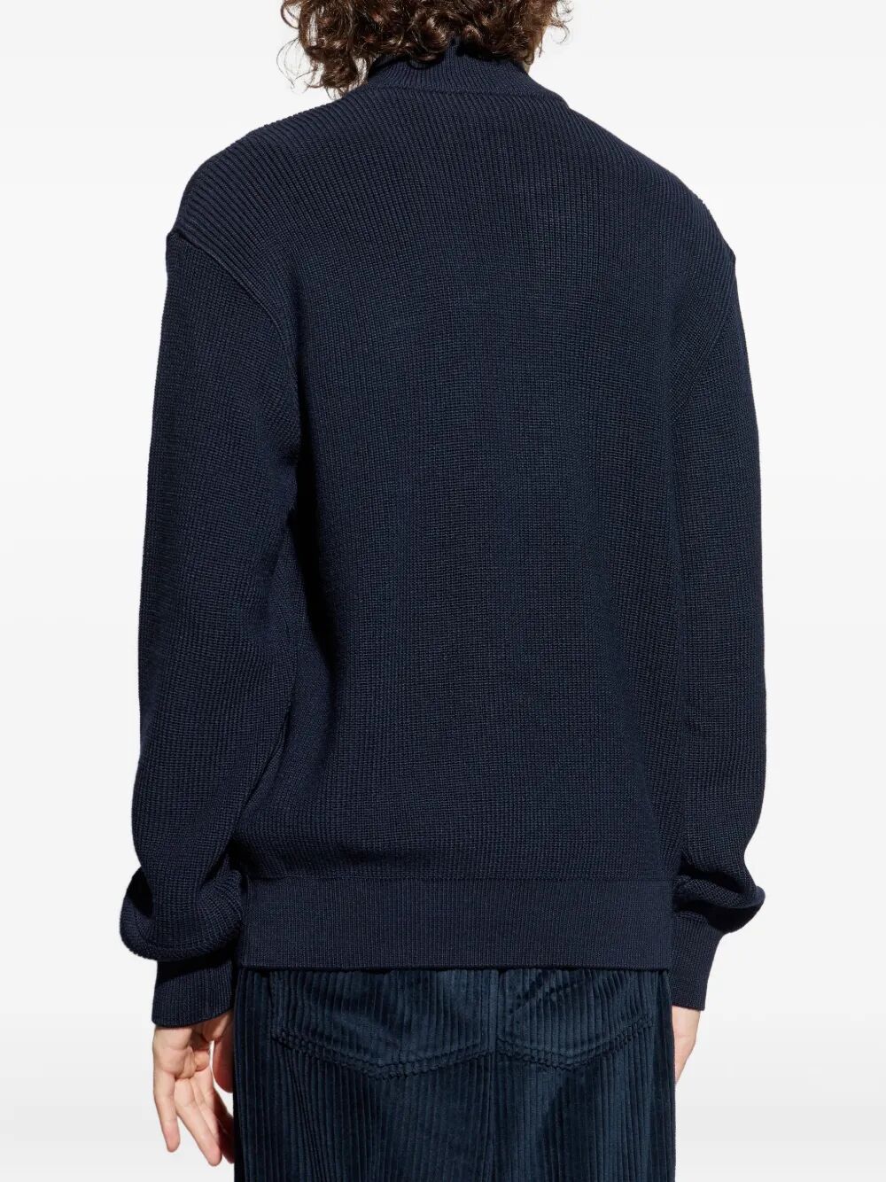 PAUL & SHARK Ribbed Zip-Up High-Neck Cardigan