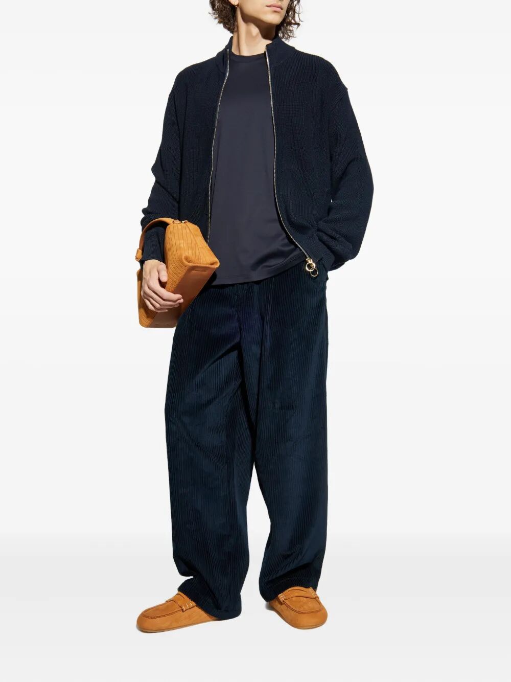 PAUL & SHARK Ribbed Zip-Up High-Neck Cardigan