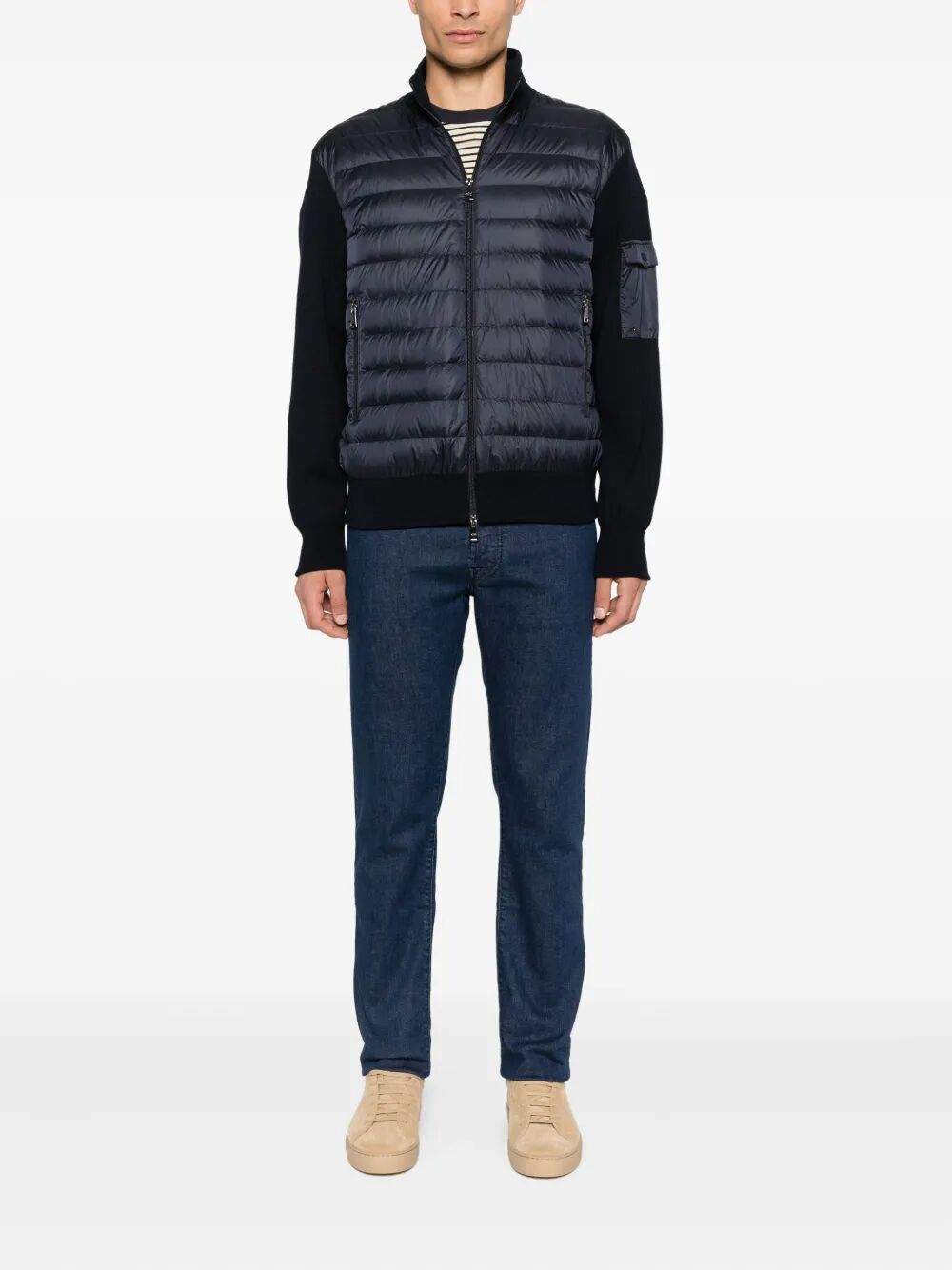 PAUL & SHARK Men's Wool Sleeve Quilted Jacket