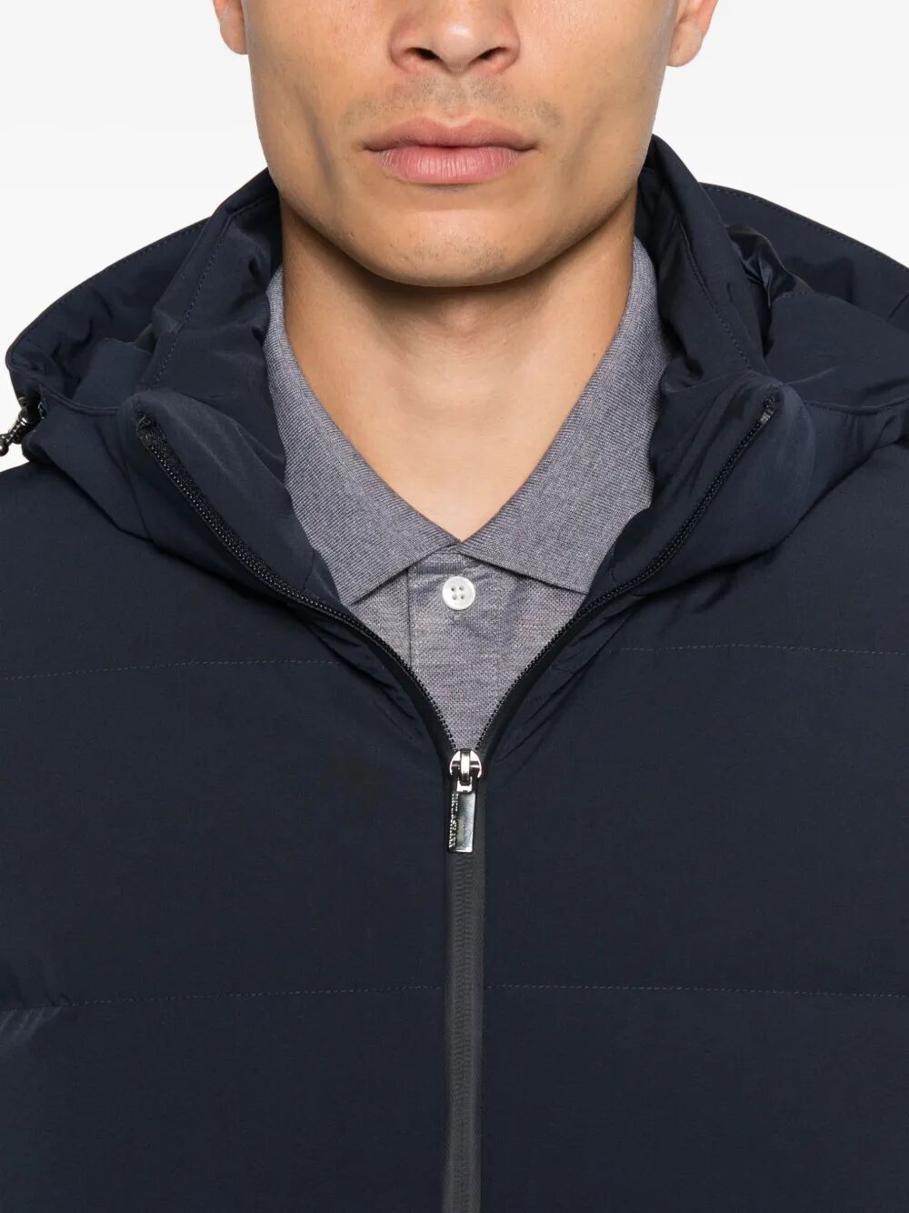 PAUL & SHARK Men's Typhoon Hooded Quilted Jacket