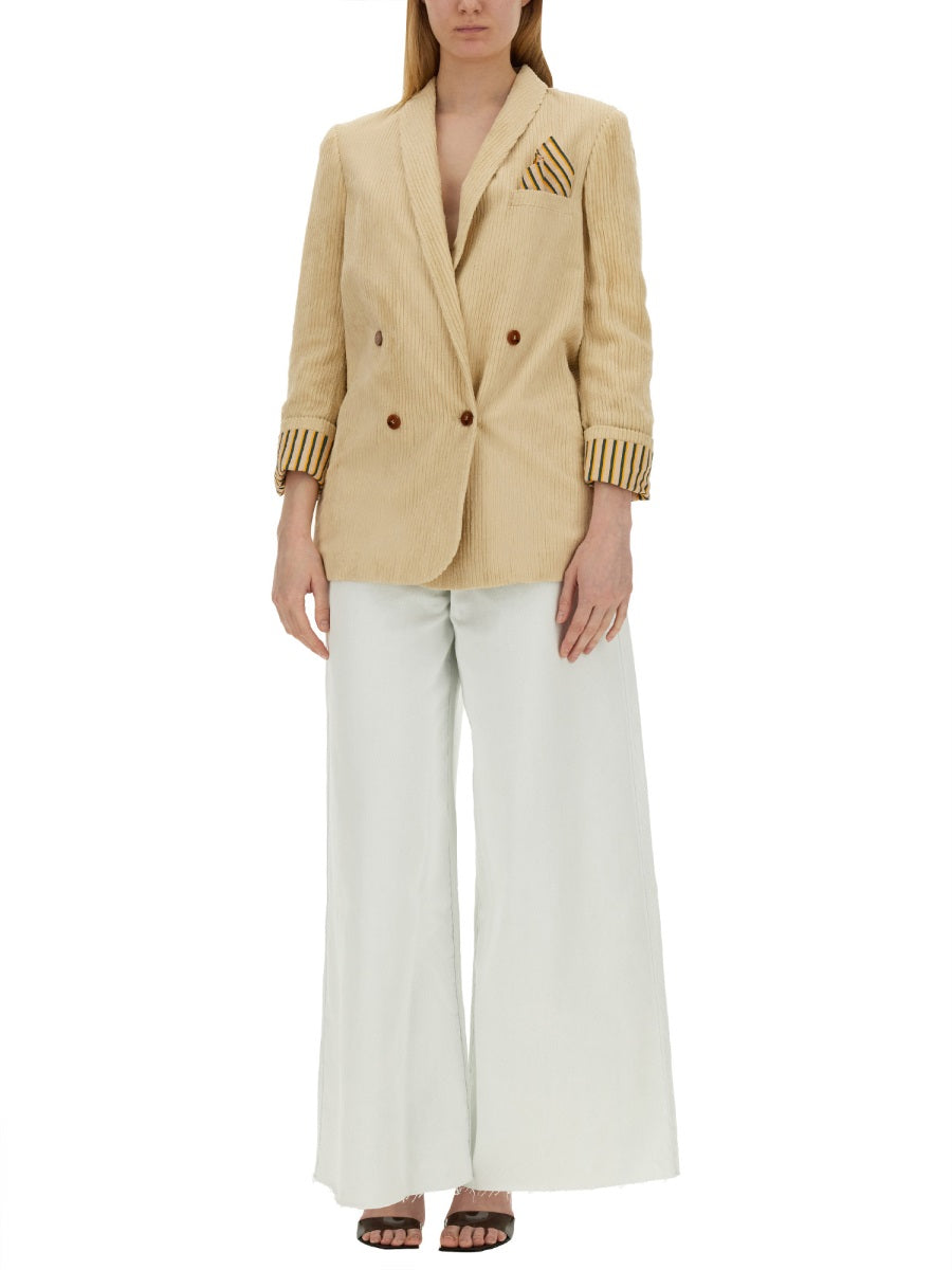 ALYSI Oversized Double-Breasted Jacket - Size 40