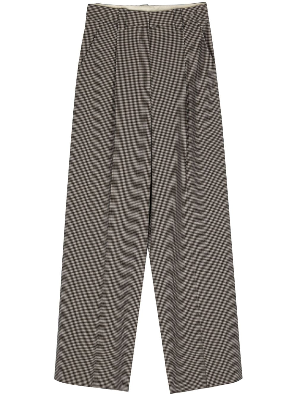 ALYSI Wool Blend Wide-Leg Trousers