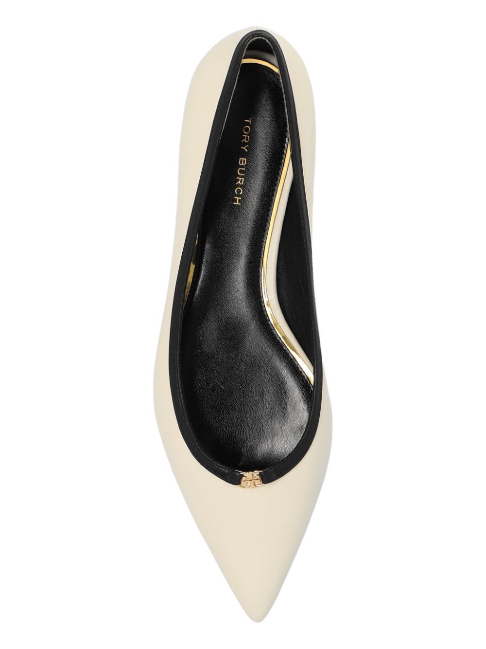 TORY BURCH Pointed Toe Double Buckle Ballerina Flats