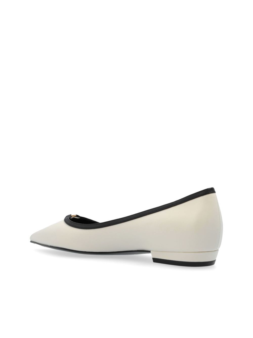 TORY BURCH Pointed Toe Double Buckle Ballerina Flats