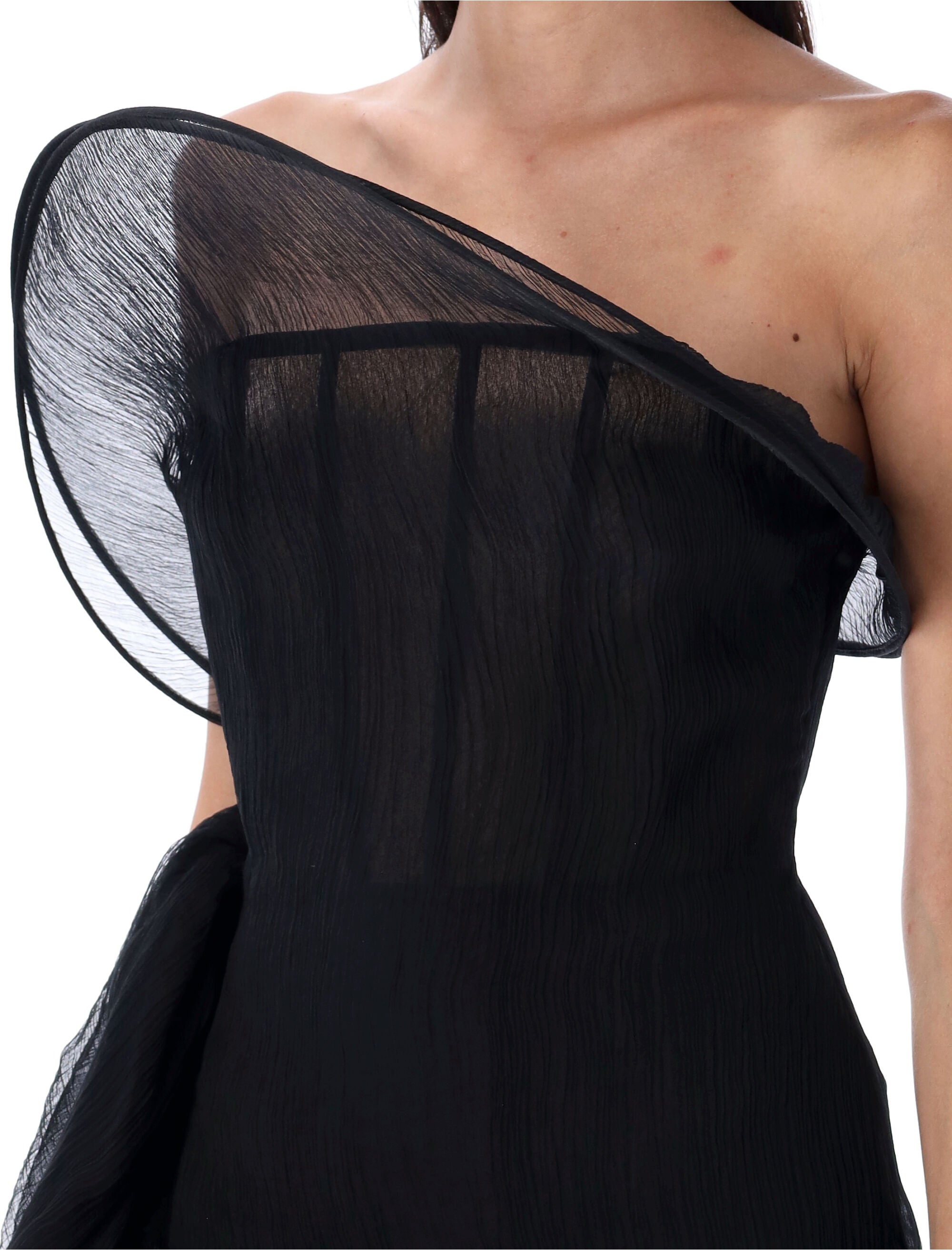 MAGDA BUTRYM Sheer Tulle Corset Mini Dress with Floral Details - Size 36